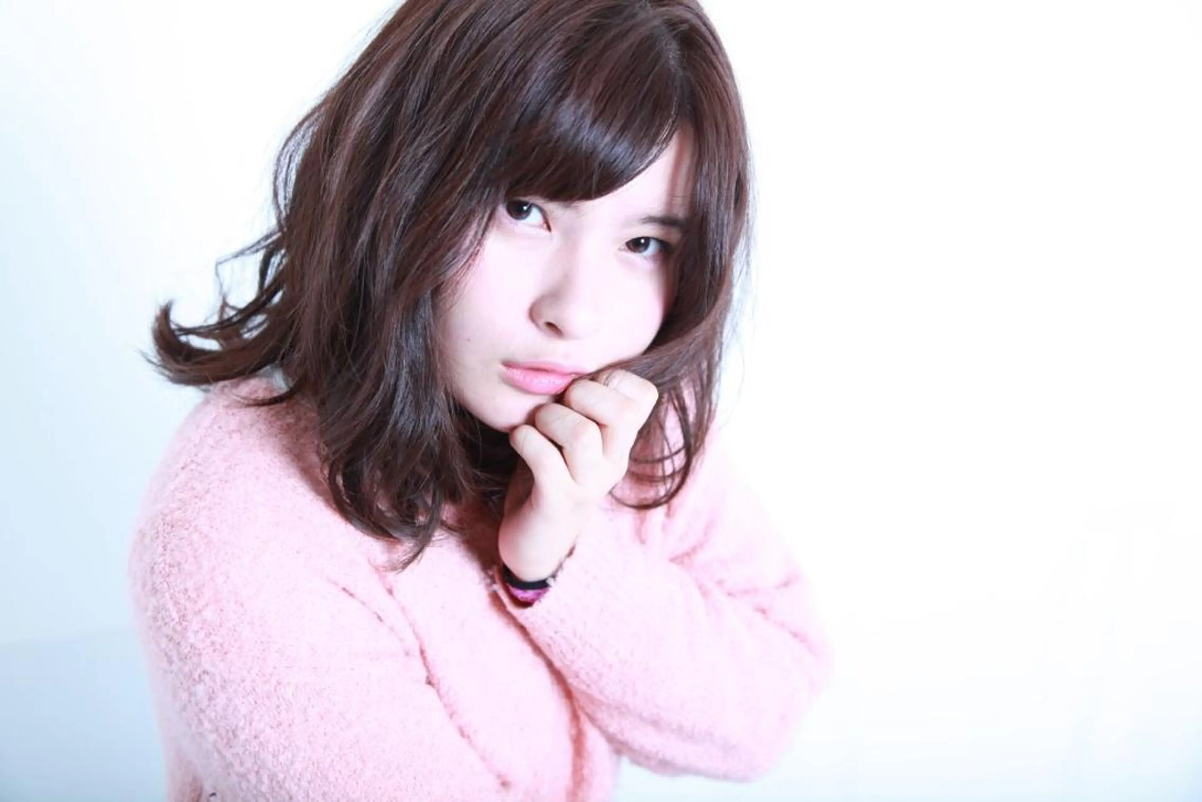 ミディアム 縮毛/レイヤー 韓国/橋口のヘアスタイル