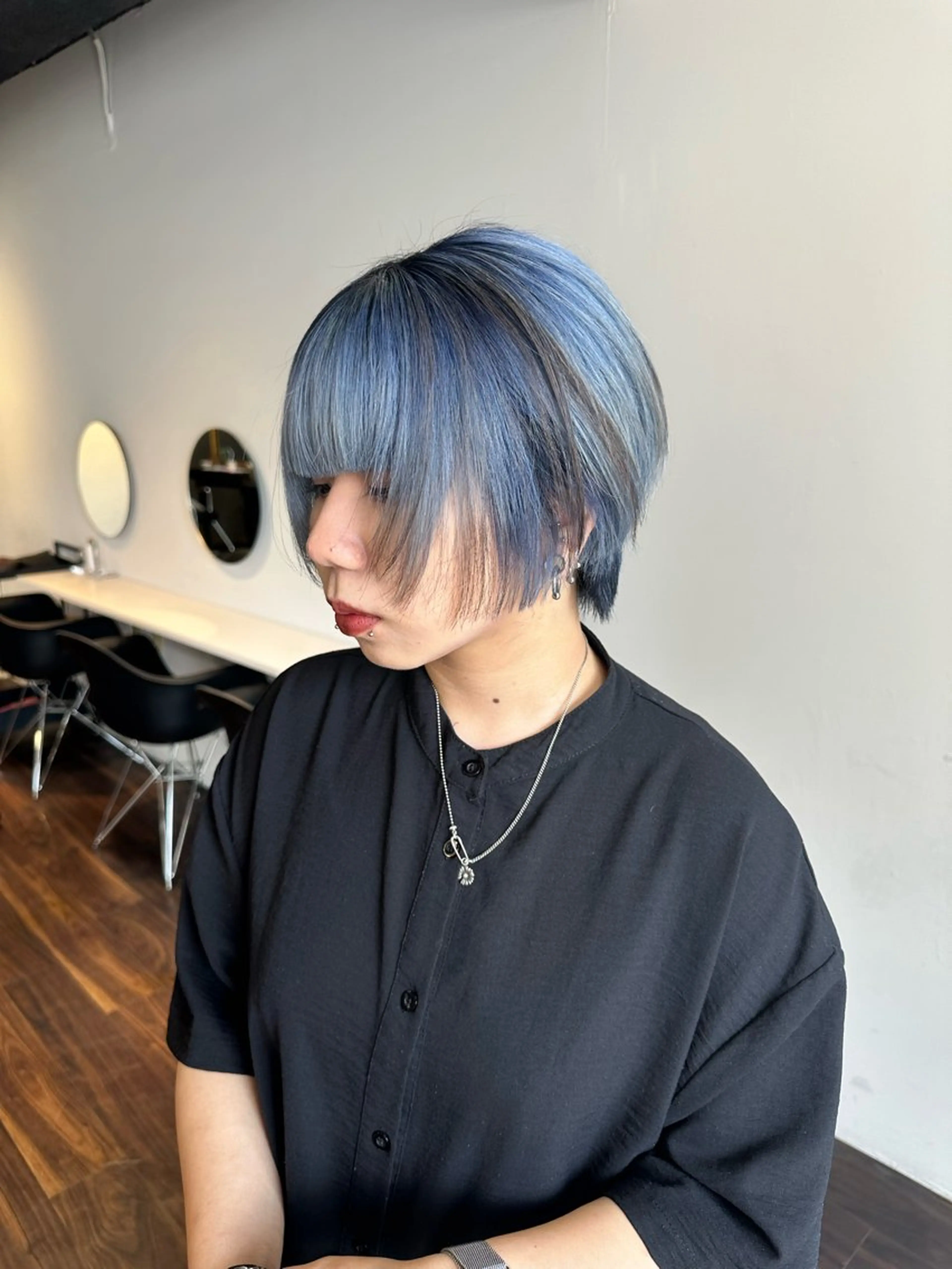 ショート カラー デザインカラー カット ヘアカラー トリートメント ワンホンヘア ケラチン/Kaitoのヘアスタイル