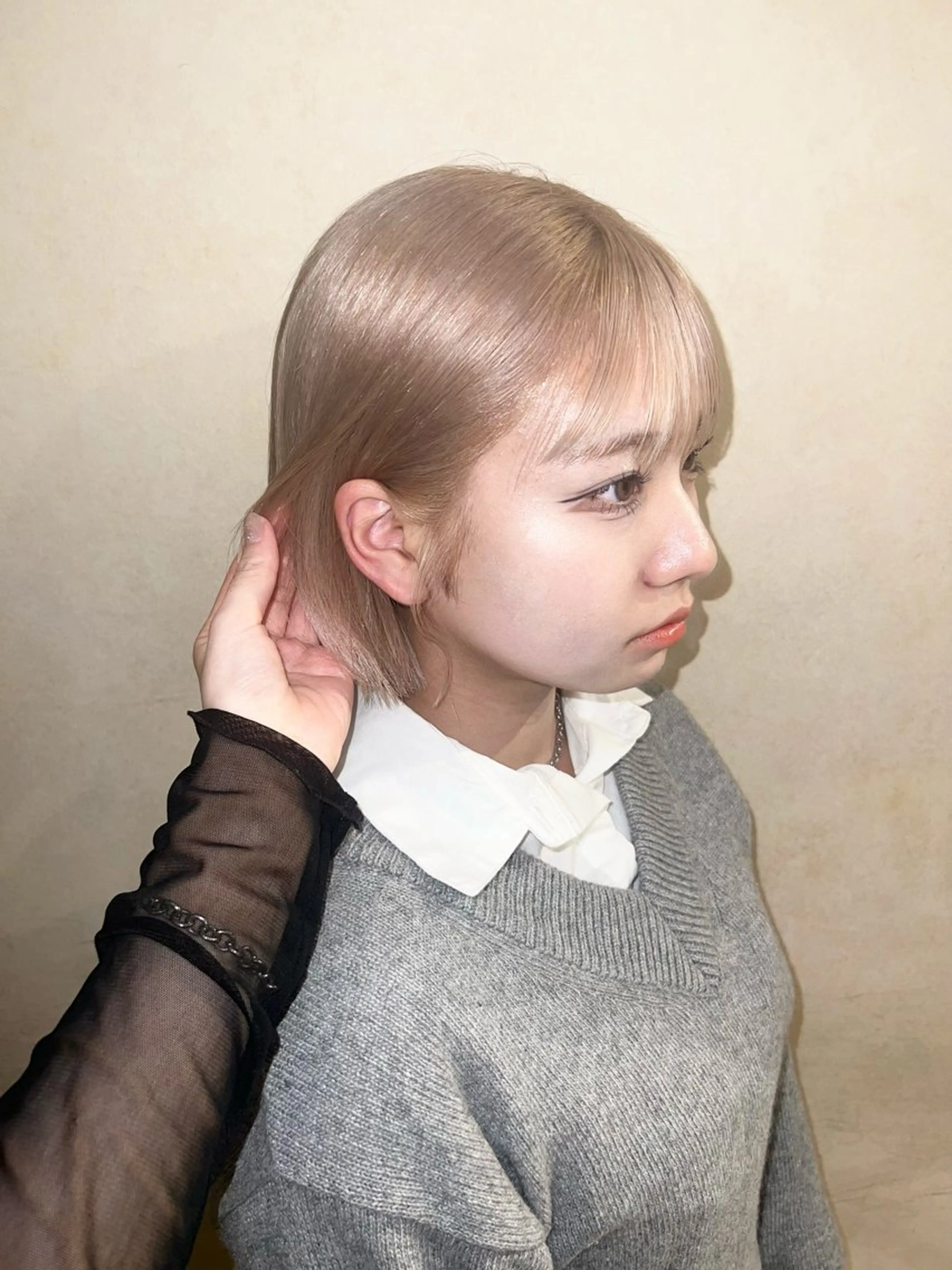 ショート カラー ヘアカラー ハイトーン/ピンク カラー/めい🎀のヘアスタイル