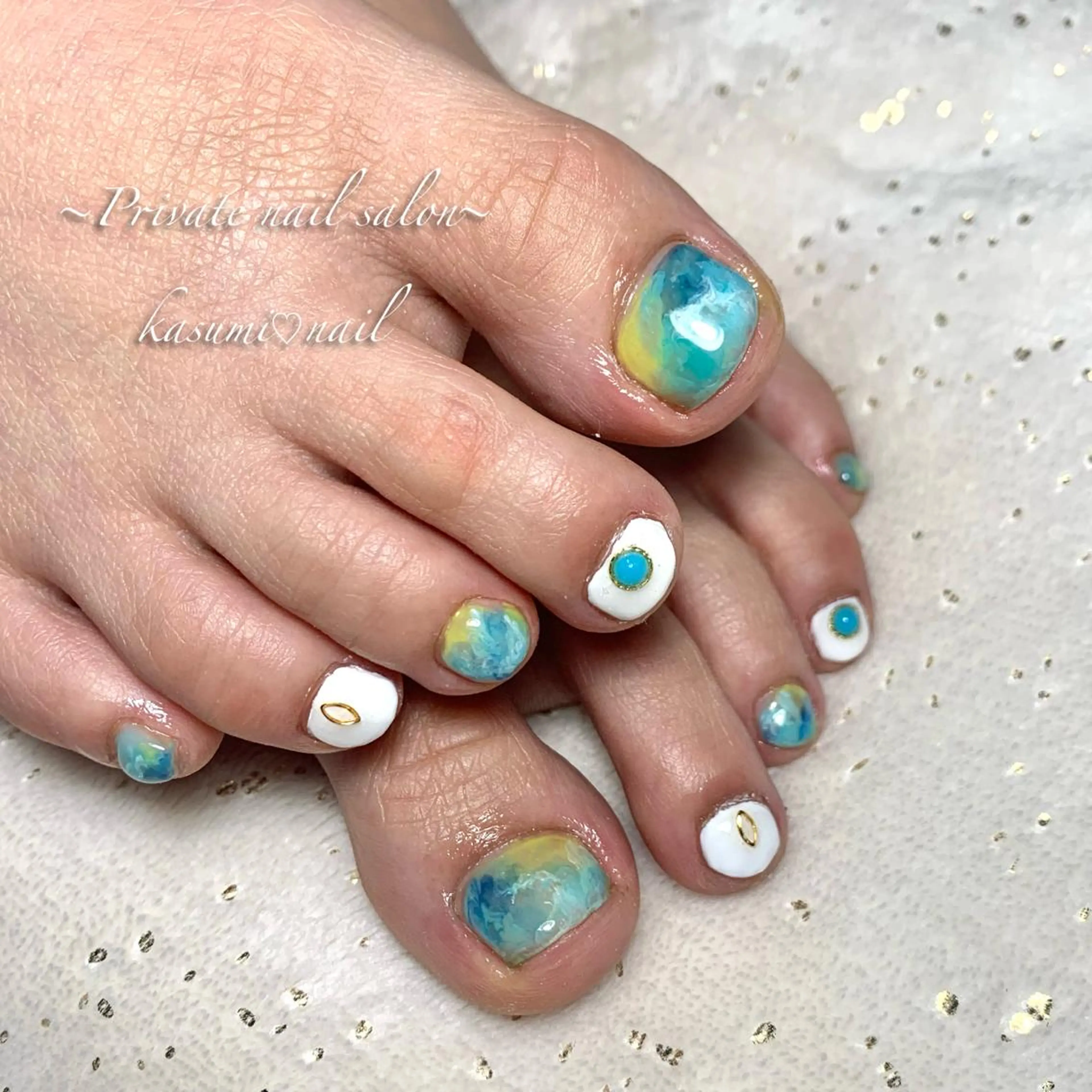 ネイル アートネイル ラメ(グリッター) マグネットネイル ミラーネイル 持ち込み KASUMI♡ Nailのネイルデザイン