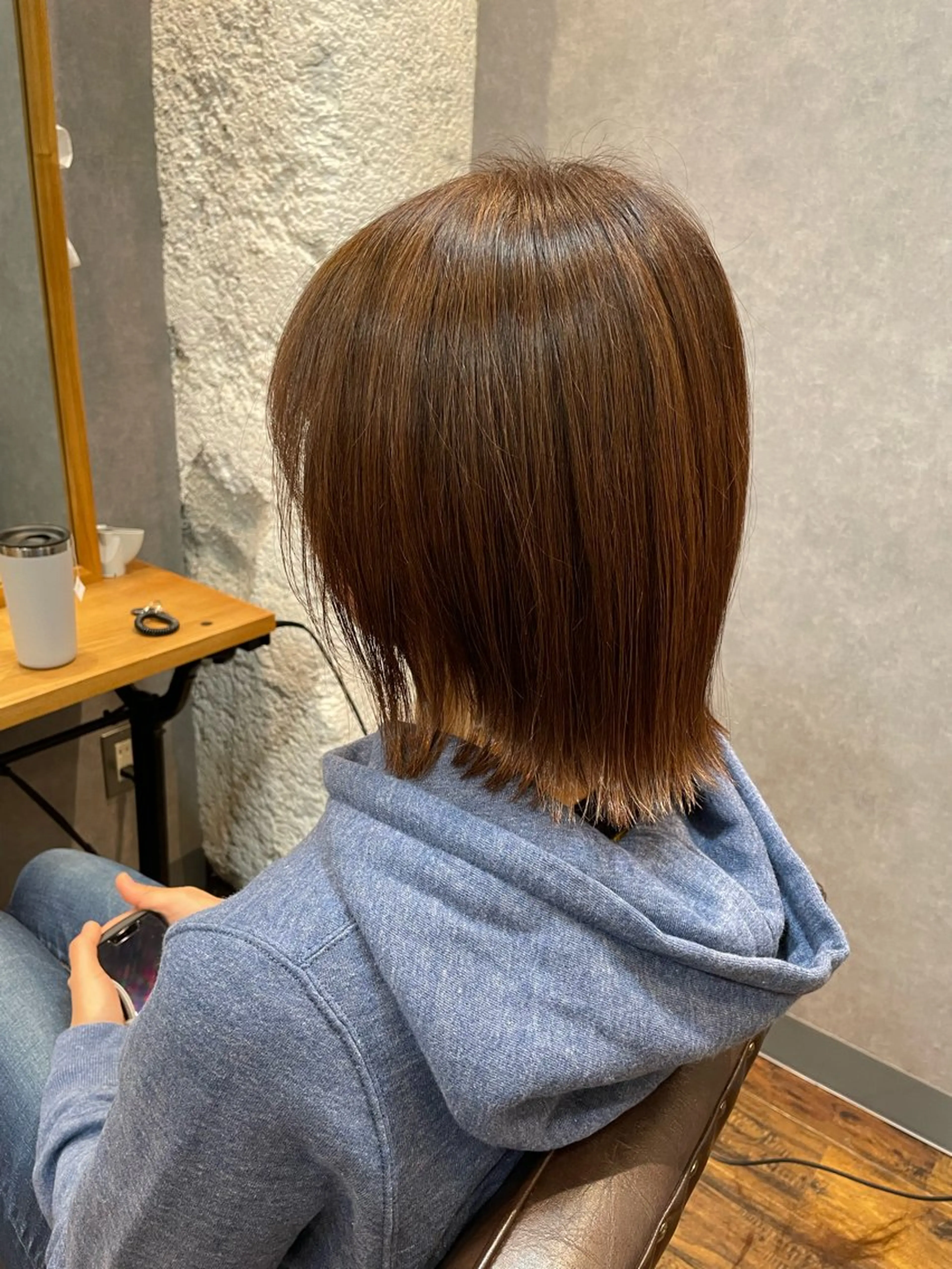 ミディアム カラー カット ヘアカラー トリートメント ツヤ美髪💐 髪質改善/高山愛来のヘアスタイル