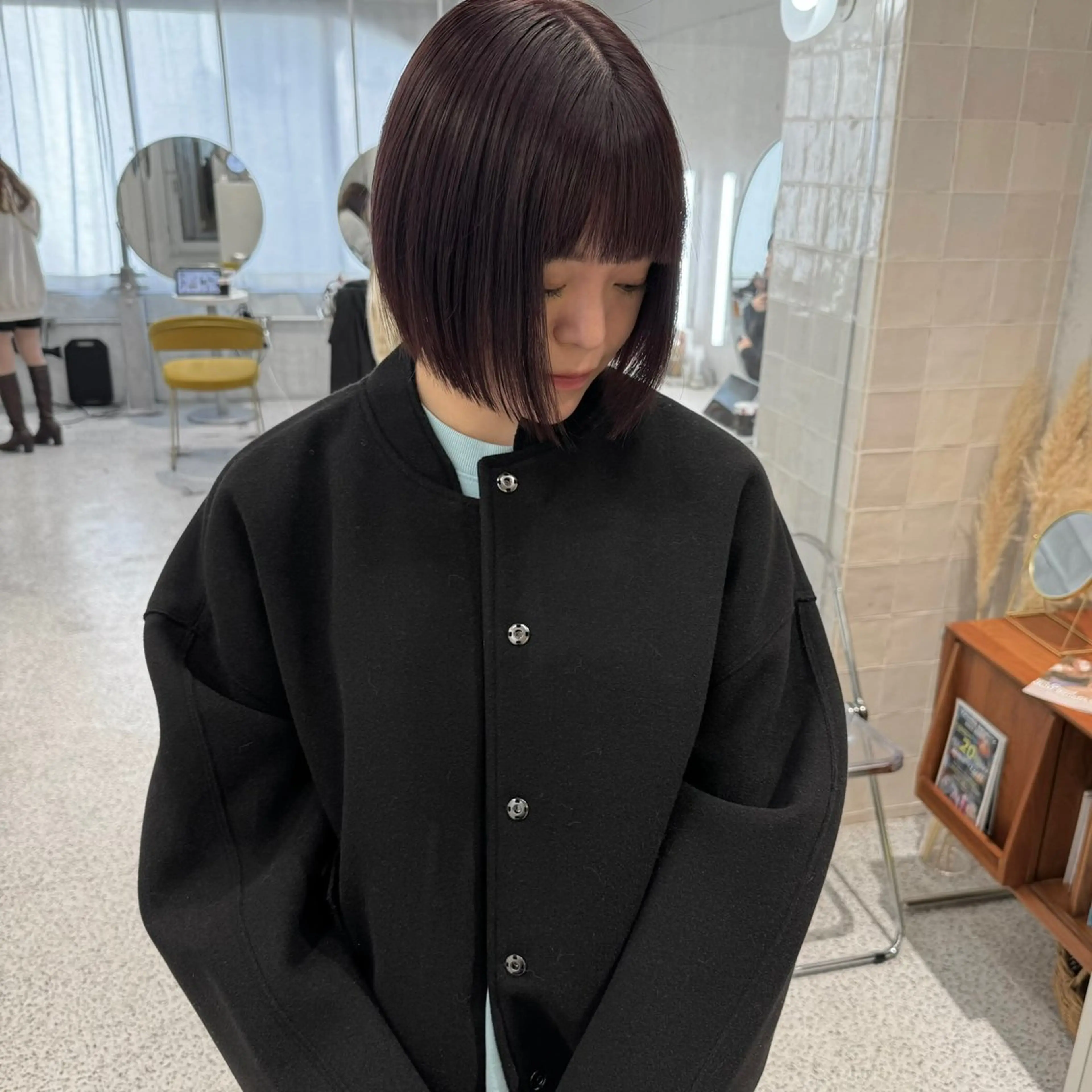 ショート カット 縮毛矯正 トリートメント 韓国ヘア🤍 ayanaのヘアスタイル