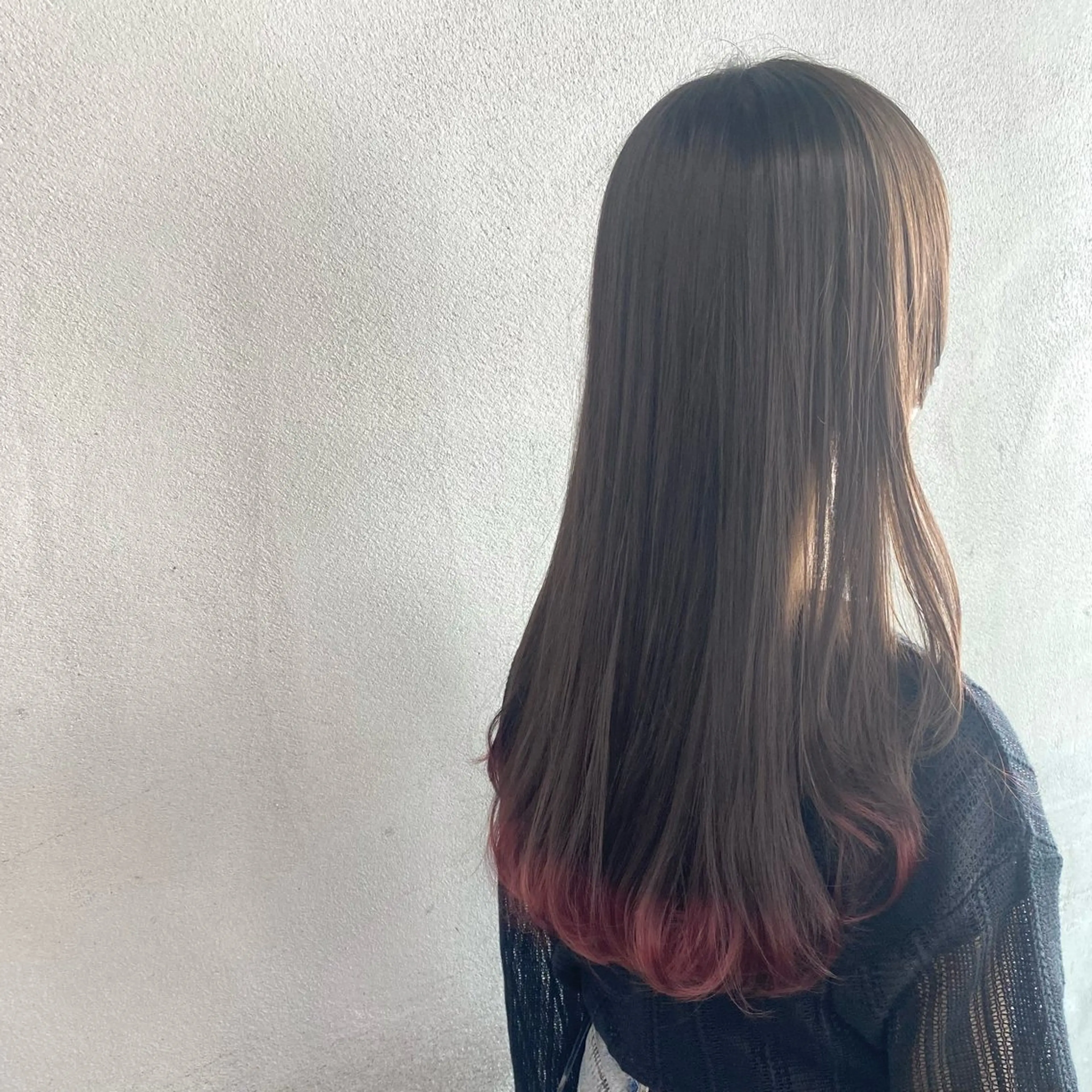 セミロング カラー ヘアアレンジ ピンクカラー ヘアカラー トリートメント #tag 佐藤璃美のヘアスタイル