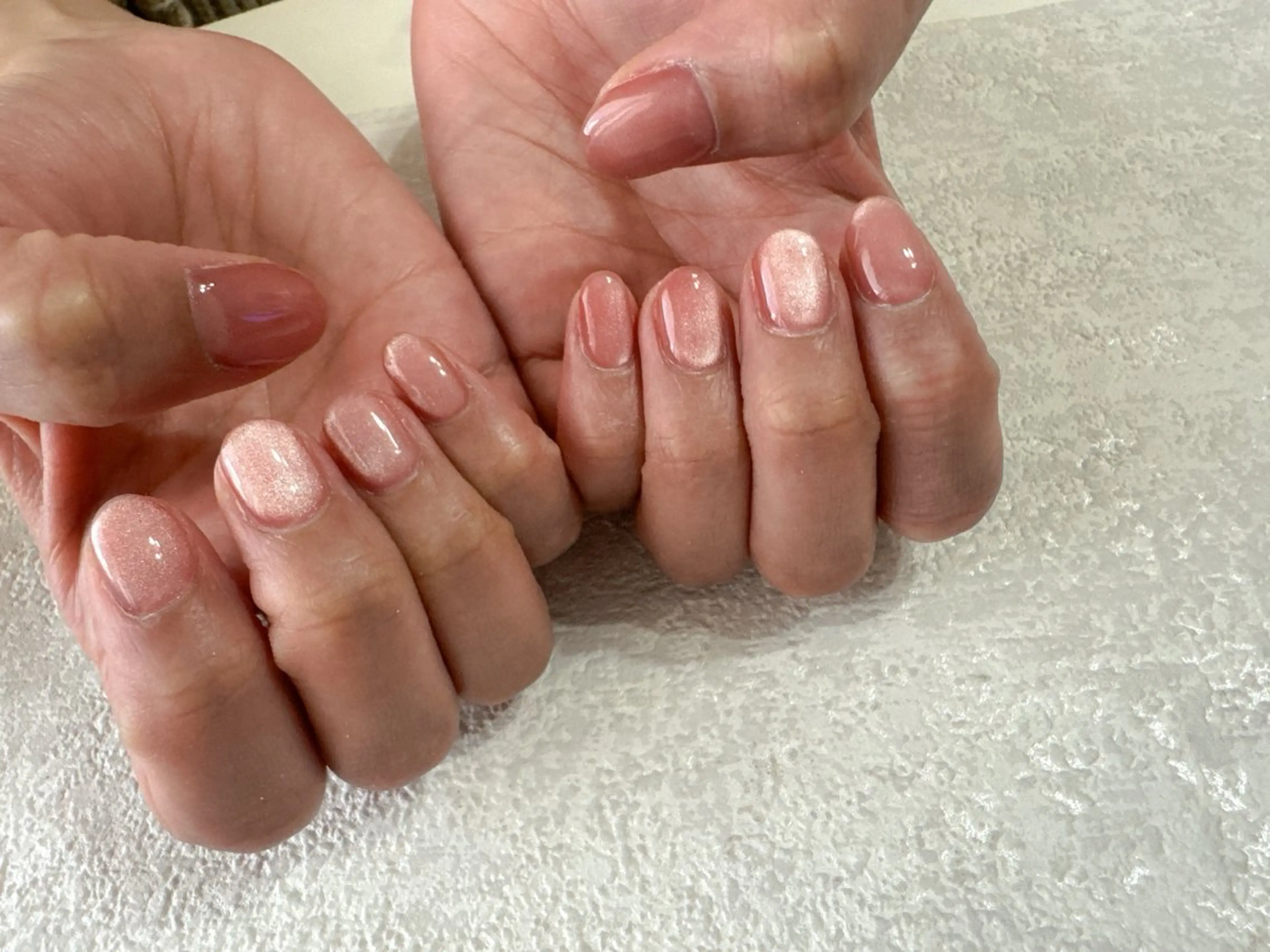 ネイル オーロラネイル フットネイル フレンチネイル ジェルネイル キラキラネイル kikinail 溝の口のネイルデザイン