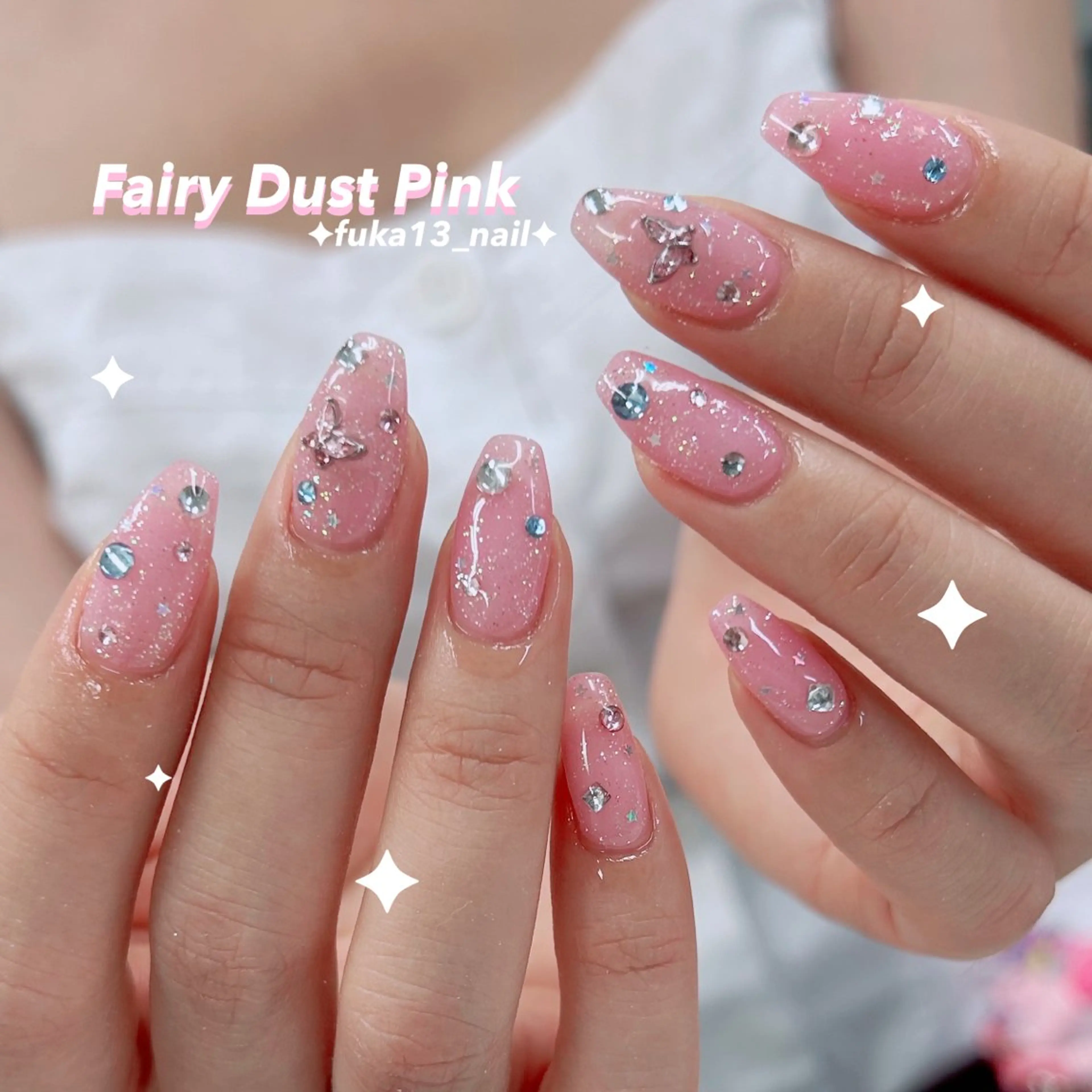 ネイル キラキラネイル 韓国ネイル ピンク 夏ネイル ワンホンネイル ハンドネイル ネイルサロンAnela【アネラ】所属・Nail♡Fuka. /1月予約受付中のネイルデザイン