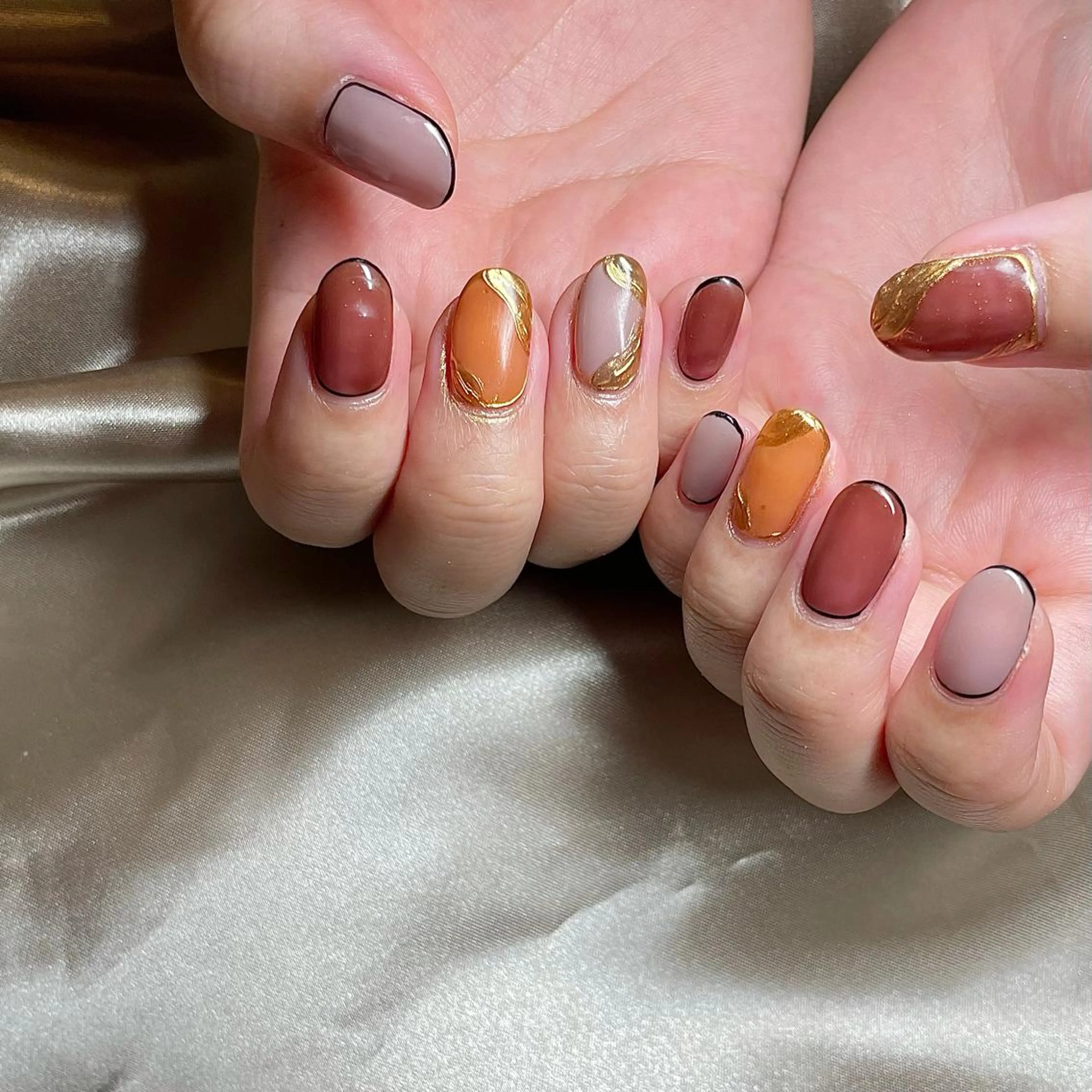 カラー パーマ ヘアアレンジ メンズ キッズ ネイル マツエク・マツパ ミラーネイル nail&eye Aoのマツエク・マツパデザイン