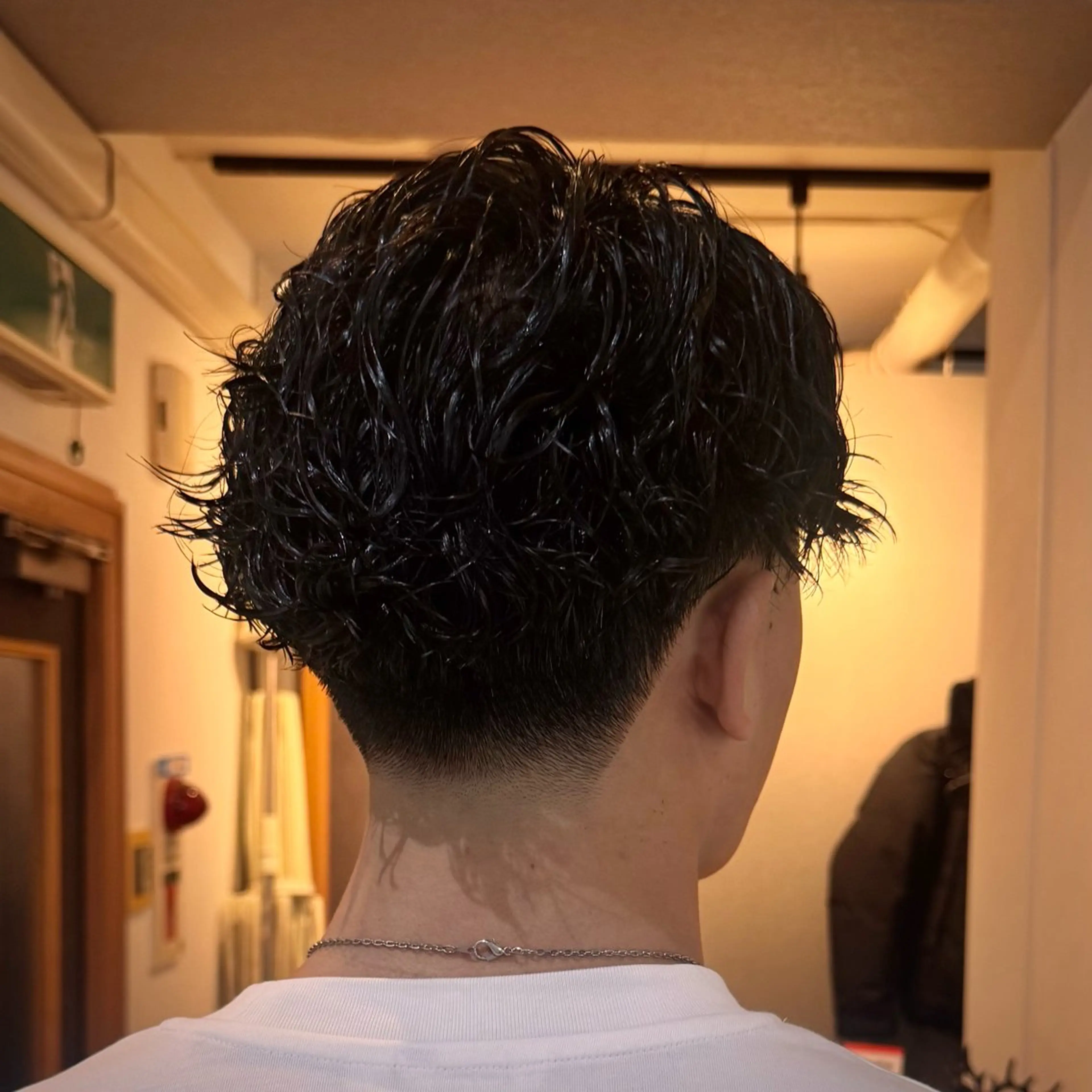 ショート パーマ メンズ フェードカット ショートヘア カット パーマ GLADMAN'S CUT CLUB 立川所属・立川メンズカット/ メンズパーマ💈三上のヘアスタイル