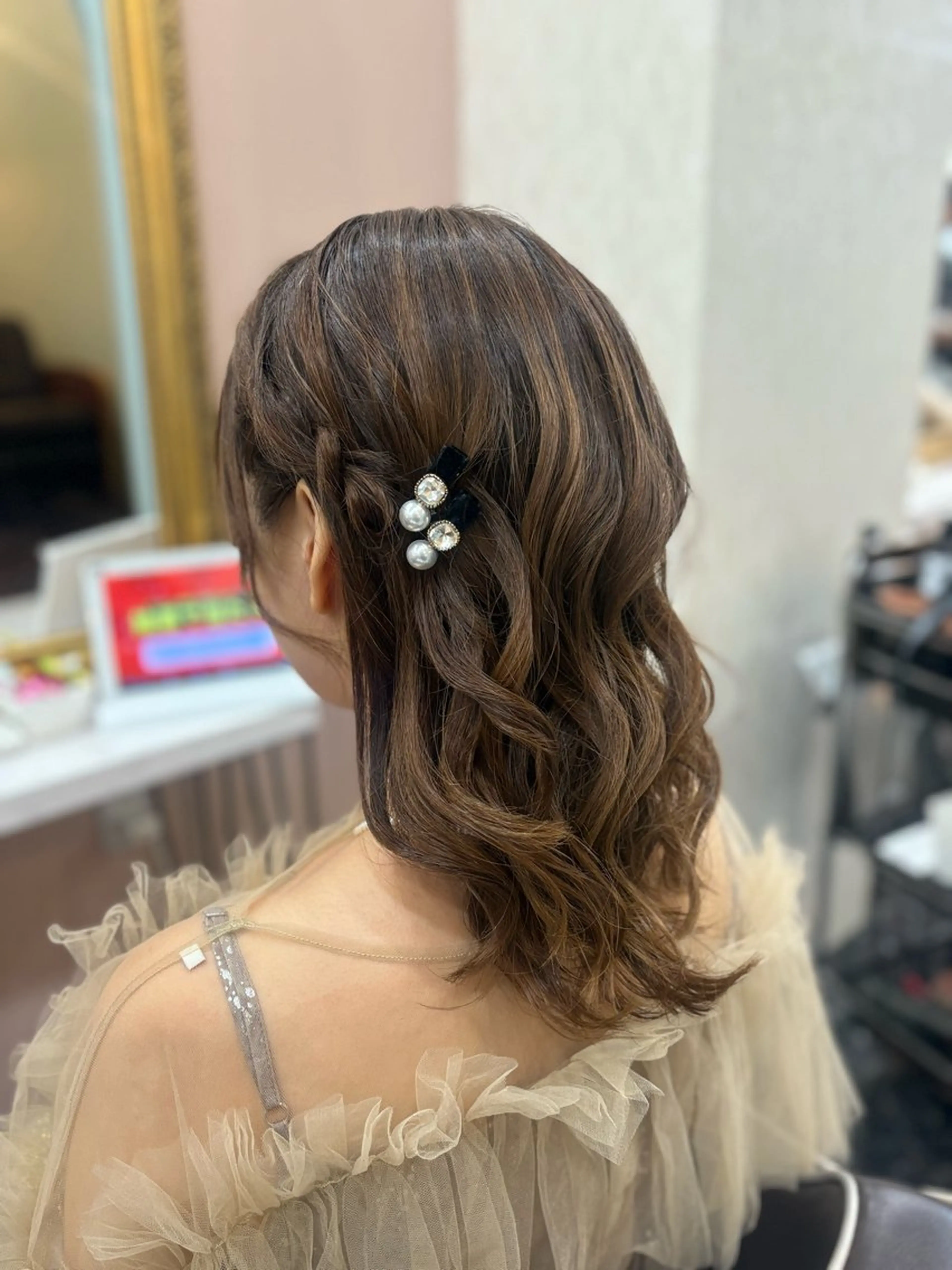 ミディアム ヘアセット 暗髪艶カラー/ 髪質改善TR/maiのヘアスタイル