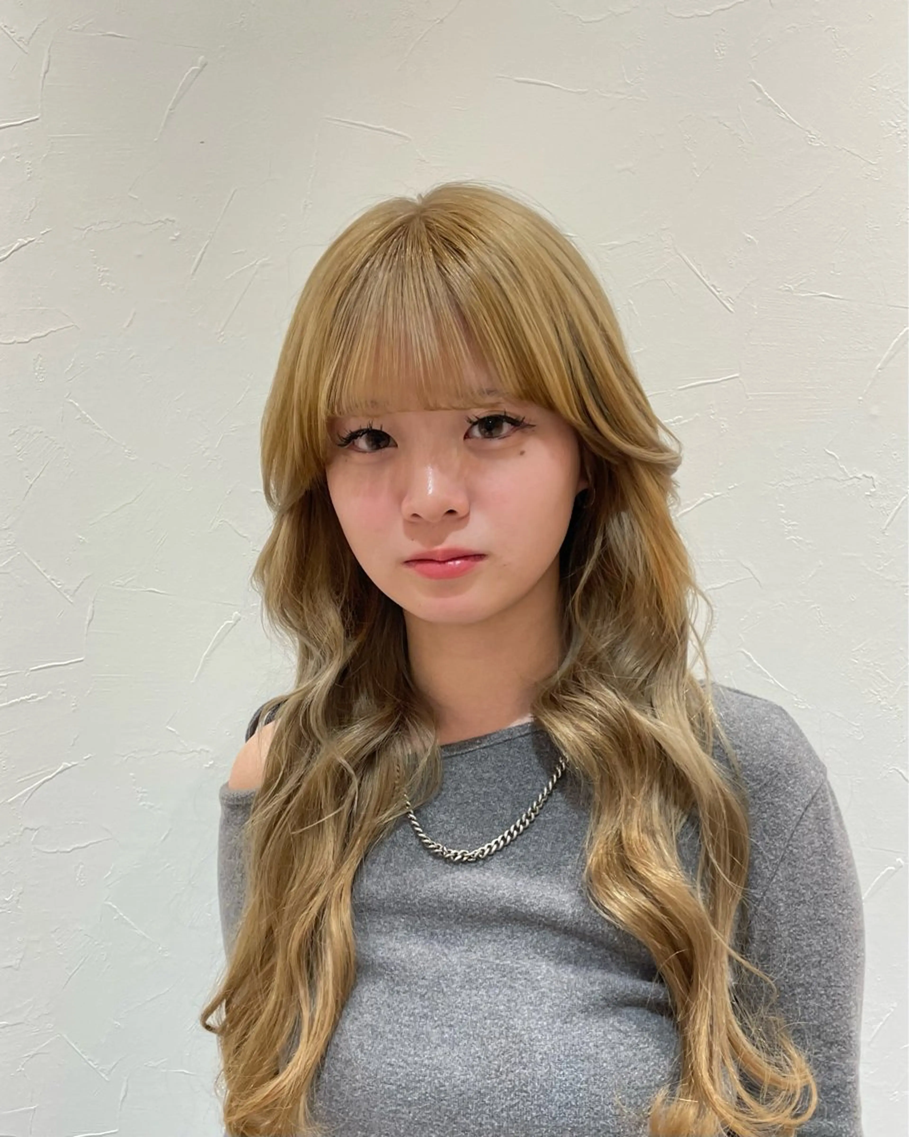 ロング カラー こだわりハイトーン/ ケアブリーチ/岸のヘアスタイル