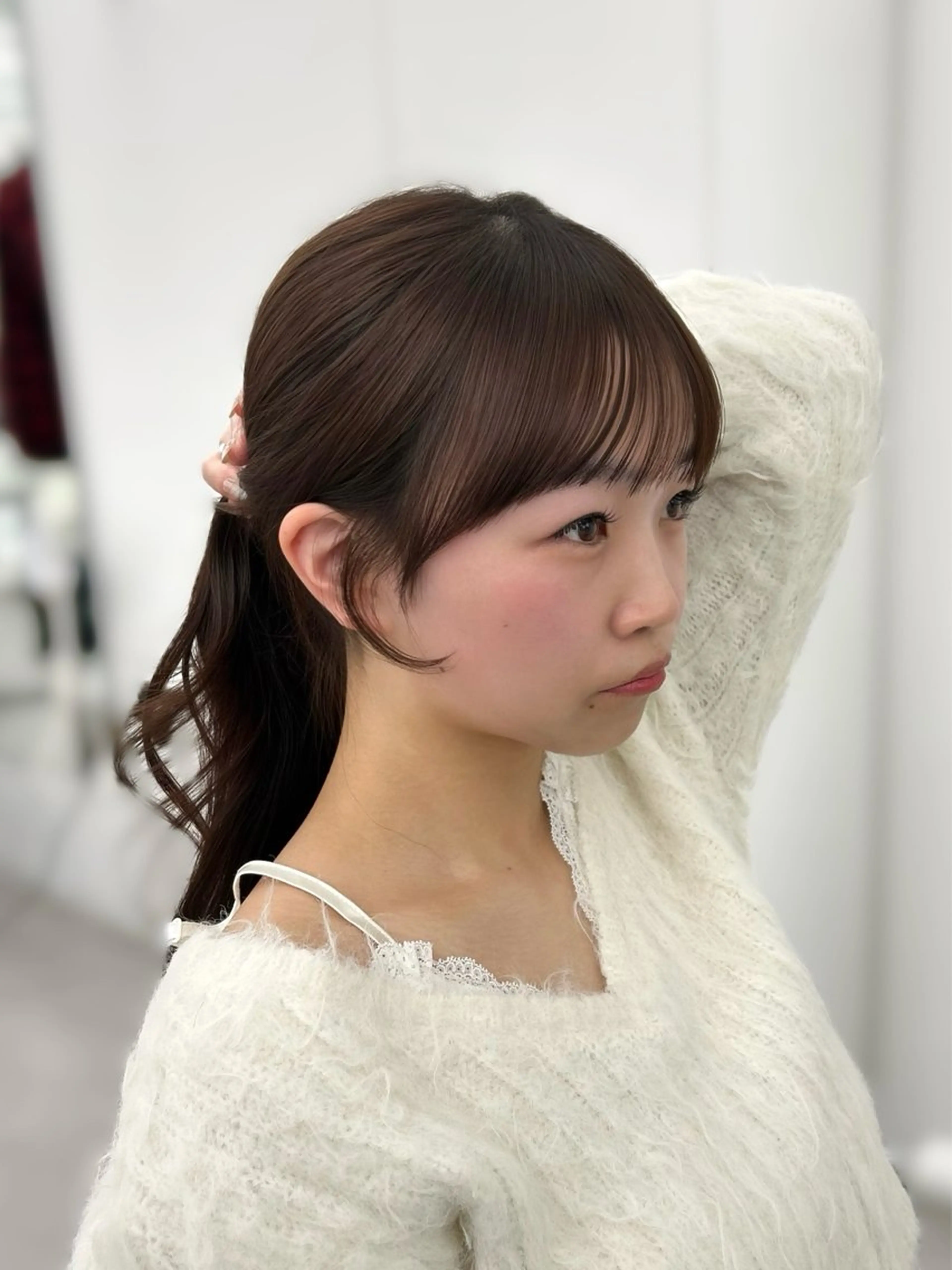 セミロング レイヤーカット 小顔カット カット 韓国ヘア/顔周り ヘアセット/加藤優里のヘアスタイル