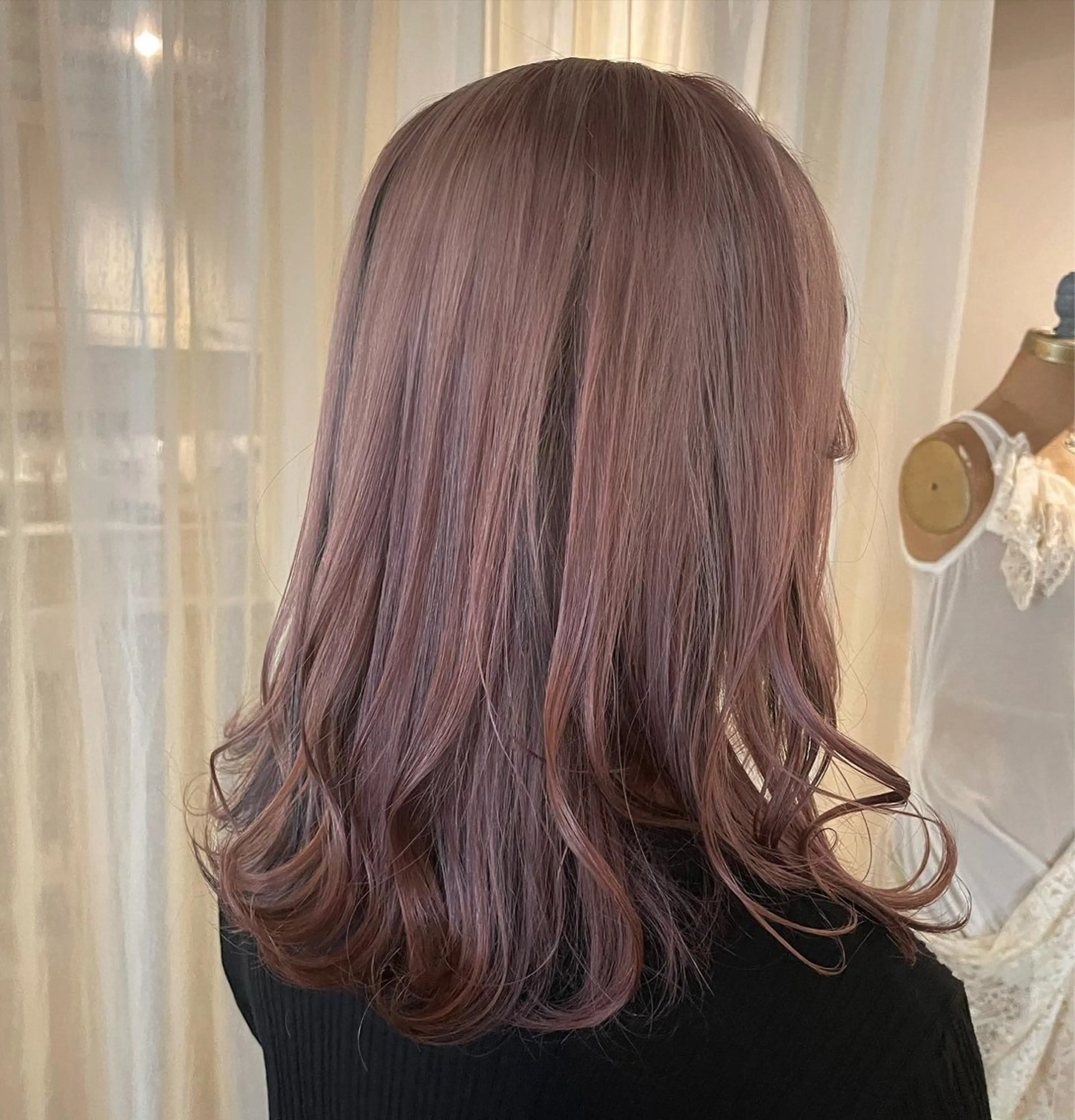 カラー ピンクカラー ヘアカラー Sherry/R 三川町　木村祐里奈のヘアスタイル