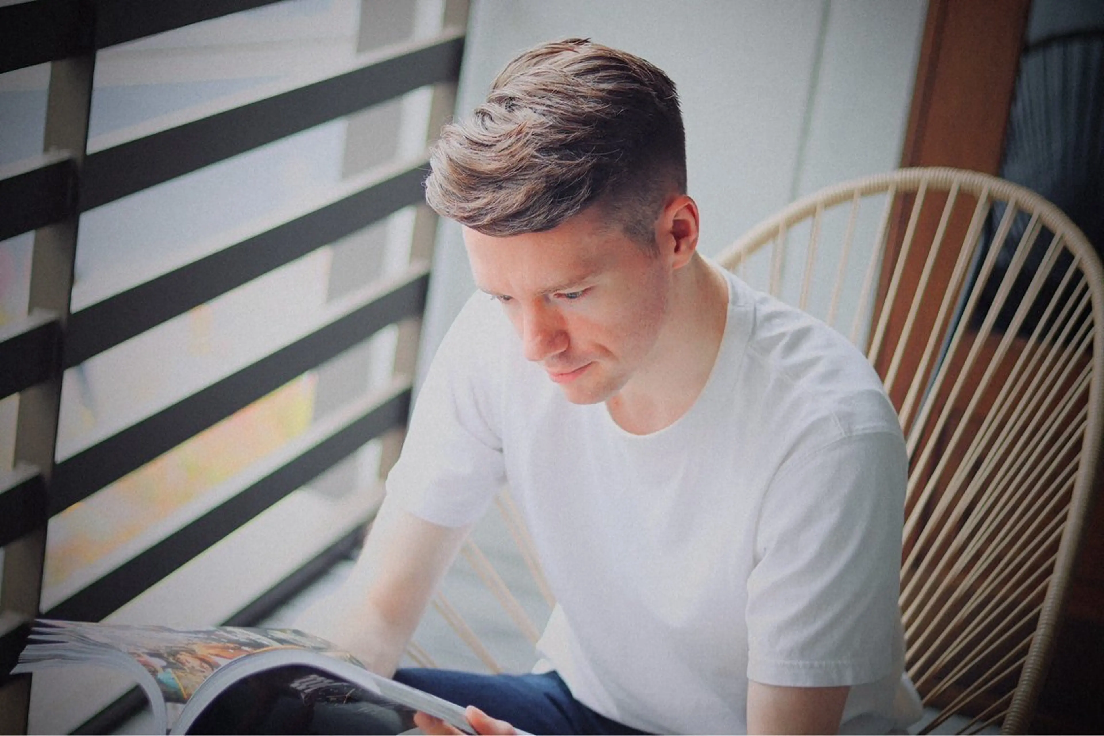 メンズ フェードカット 七三 THE MAN　Leverage New York所属・花形 知希のヘアスタイル