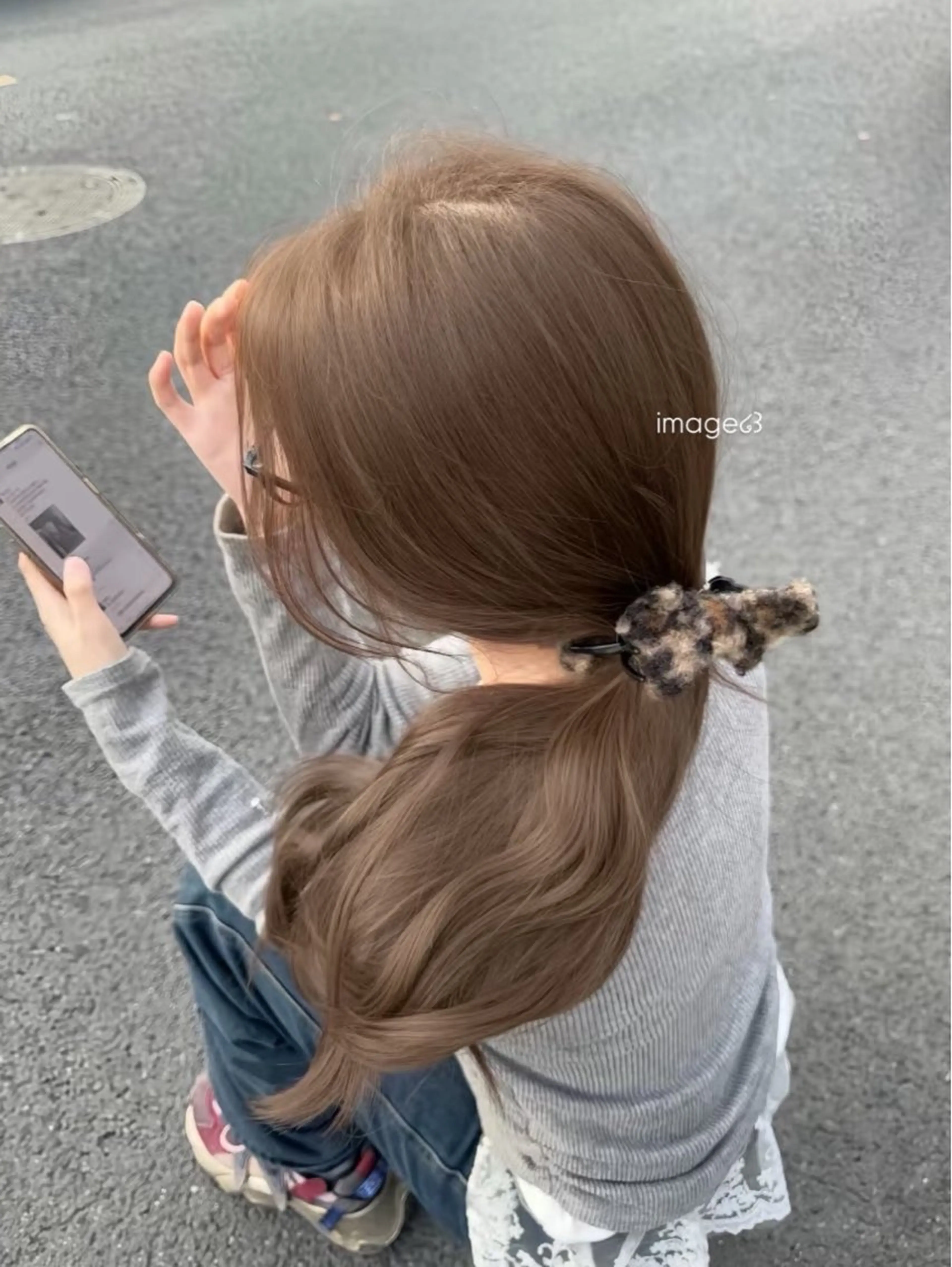 カラー ヘアカラー 透ける透明感カラー 🤍anju🎀のヘアスタイル