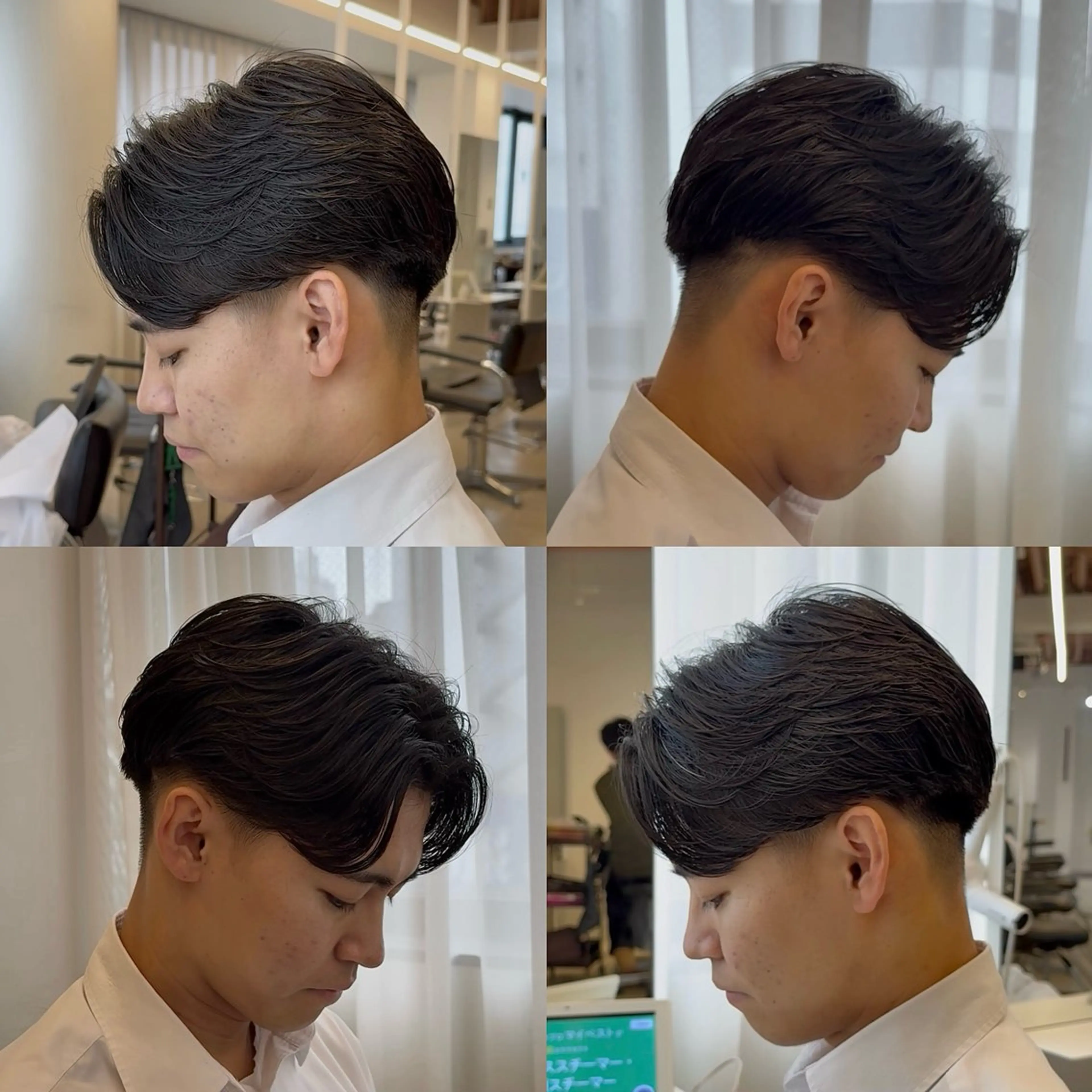 ミディアム ミディアムパーマ CYAN by acoron池袋所属・【池袋/メンズ専門】 センターパート 殿岡のヘアスタイル