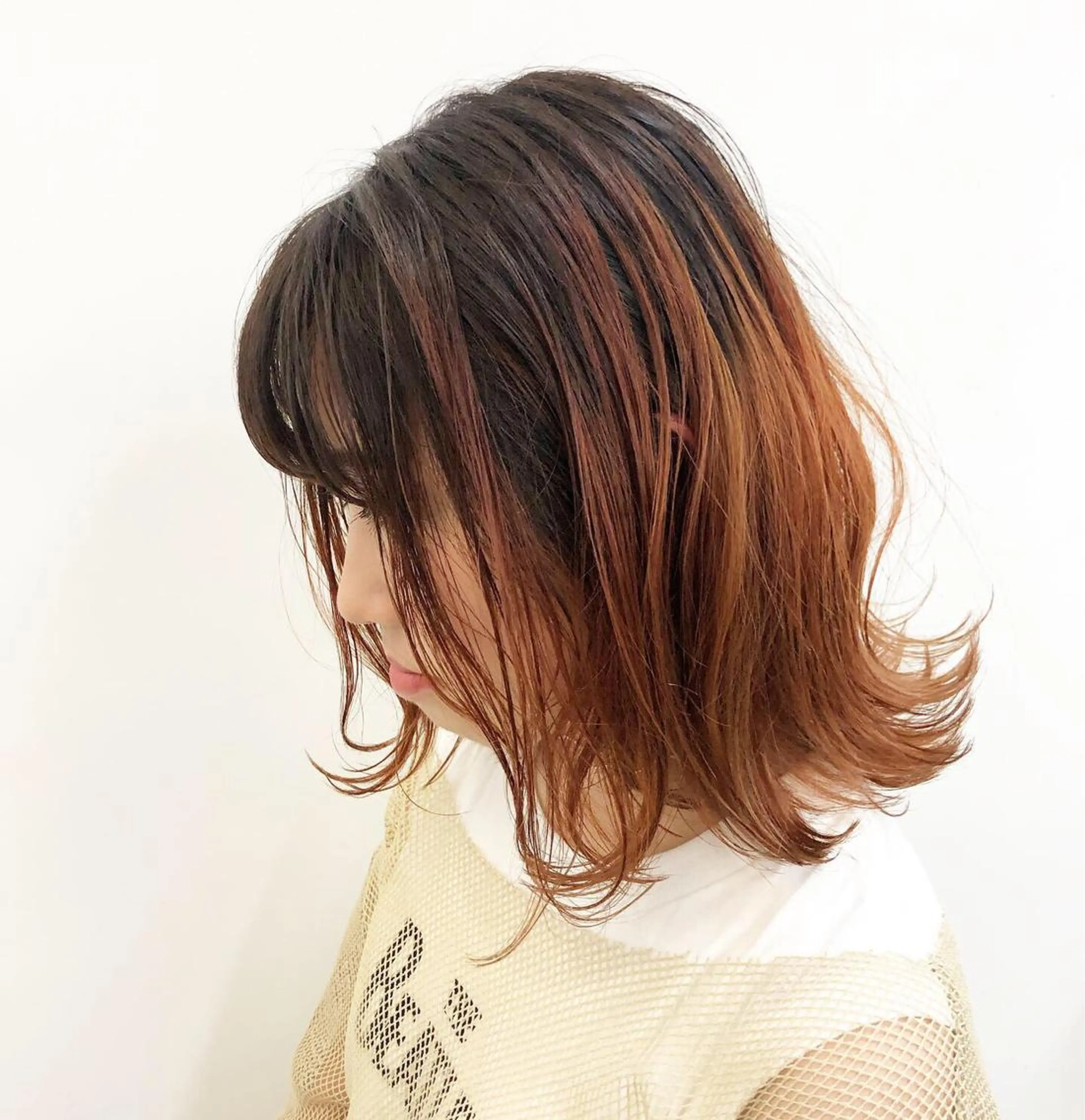 カラー クロスパーマ× 透明感カラー✂︎のヘアスタイル