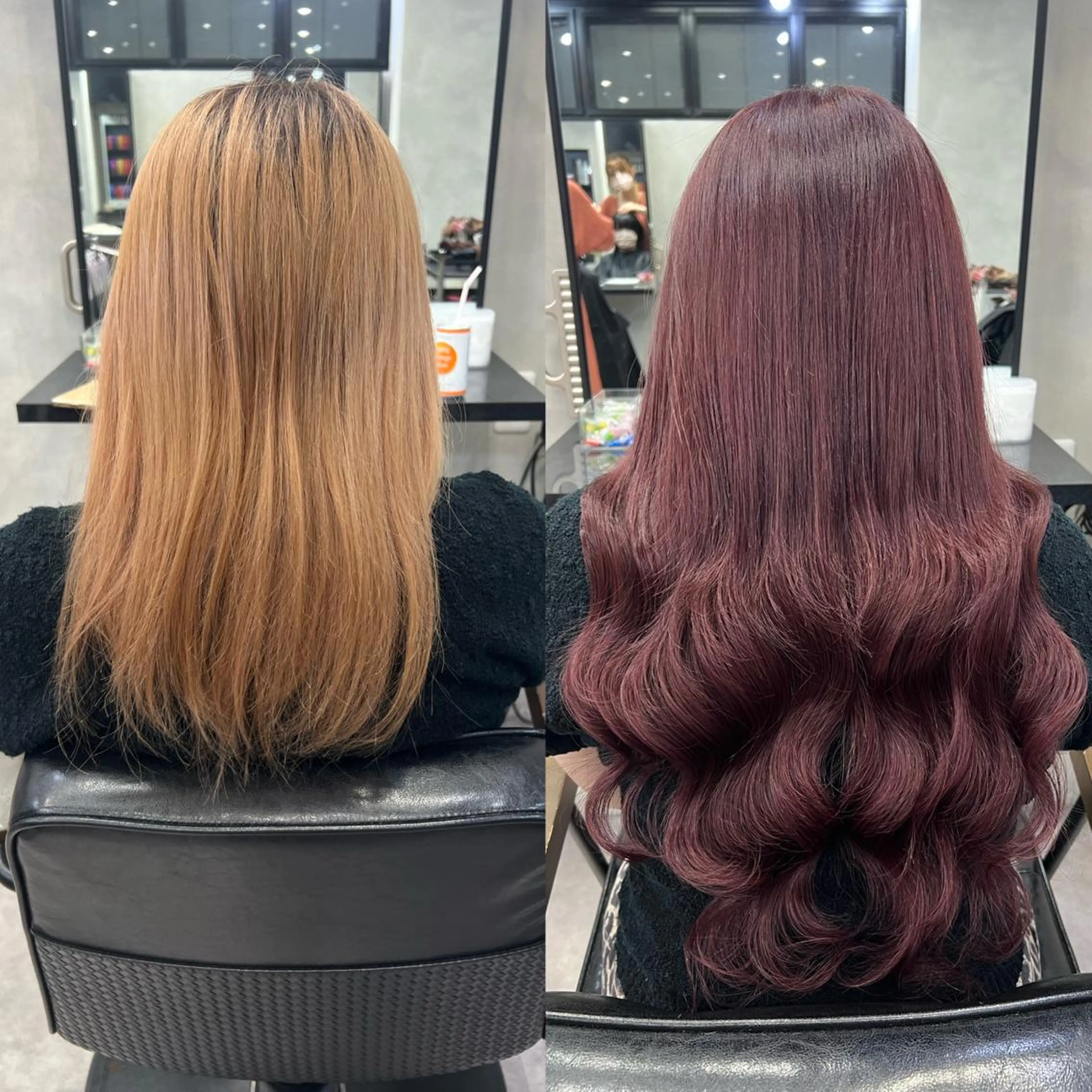 ⭐️🪼 ブリーチ＋カラー＋人毛100%シールエクステ50本＋馴染ませカット 🪼⭐️の写真