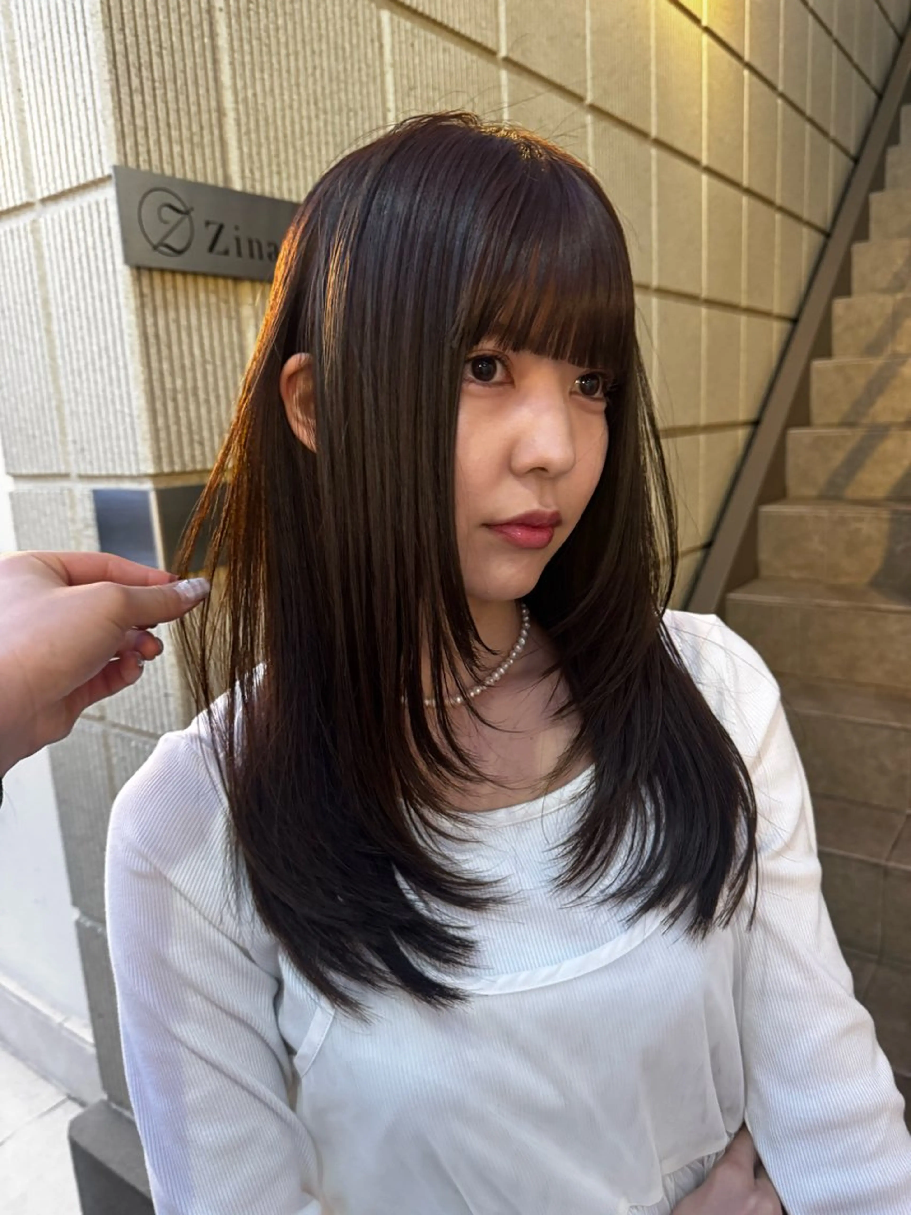 セミロング カラー レイヤーカット ボブ美容師💛 AYUMIのヘアスタイル