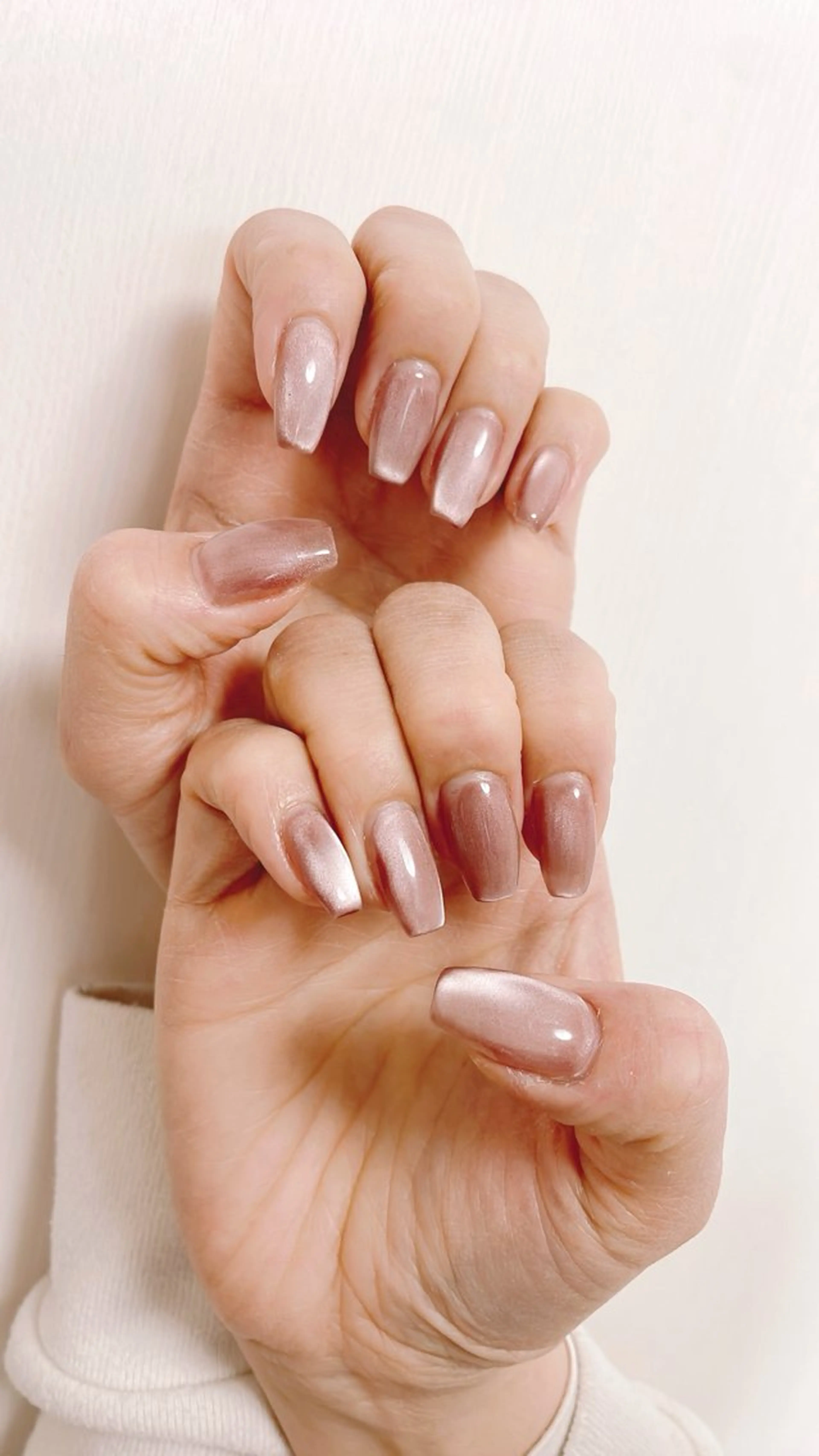 ネイル マグネットネイル ワンカラーネイル ショートネイル ハンドネイル 三原 麻佑のネイルデザイン