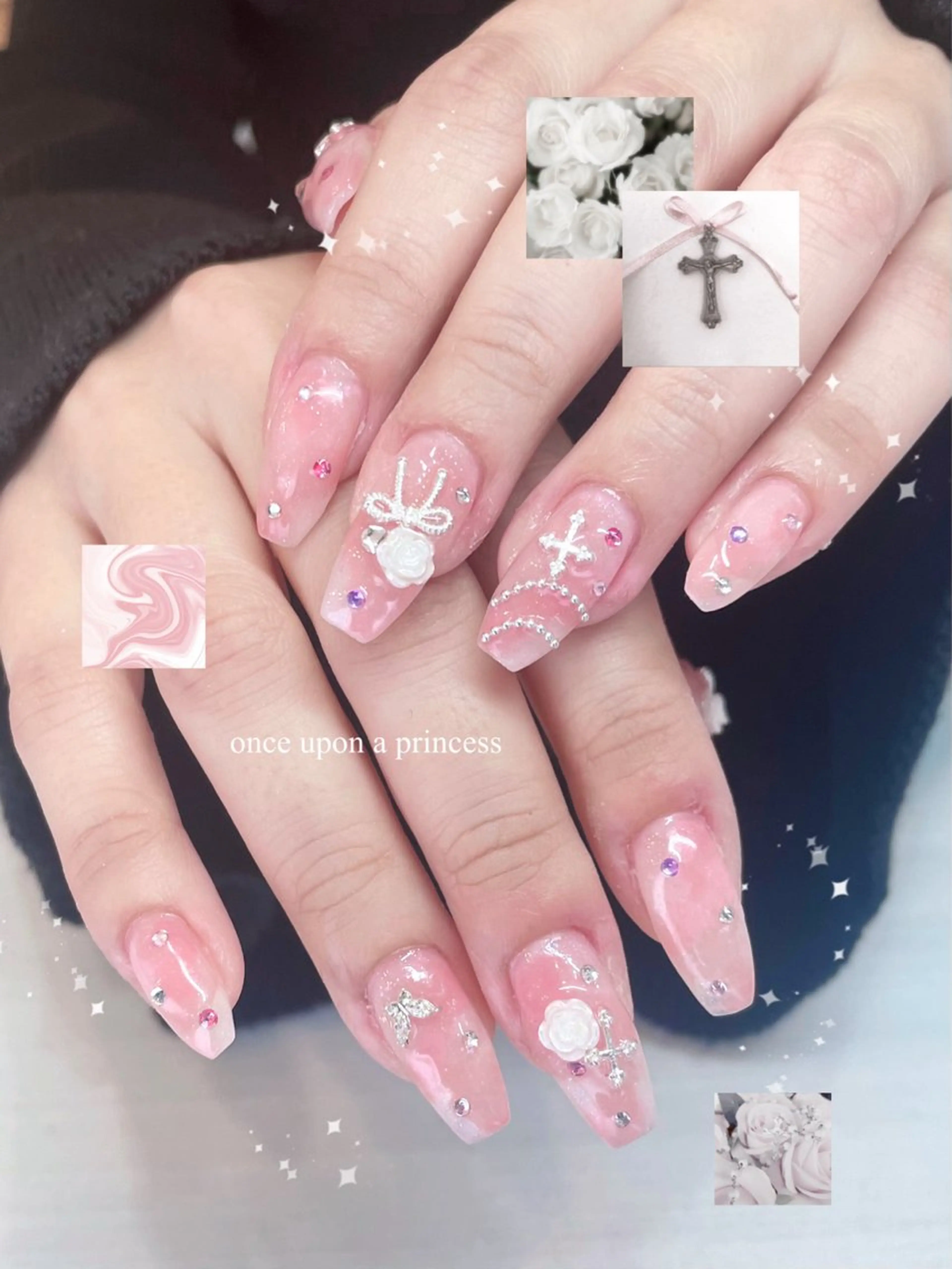 ネイル ハンドネイル Once upon a princessシェアサロンL'OM OSAKA所属・Once upon a princessのネイルデザイン