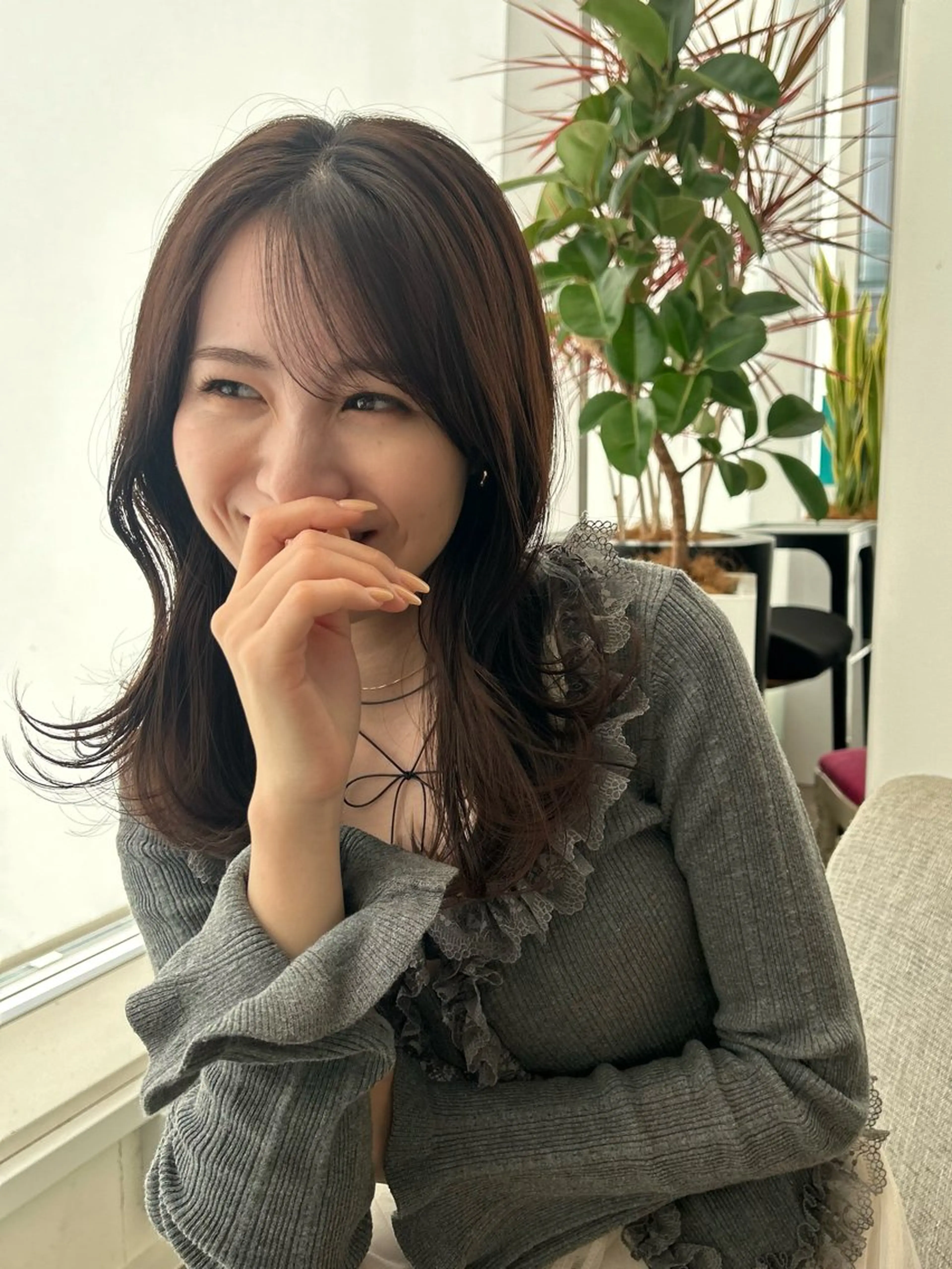 セミロング カラー カット ヘアカラー トリートメント ktwo☆ 暗艶髪☆姫野琳のヘアスタイル