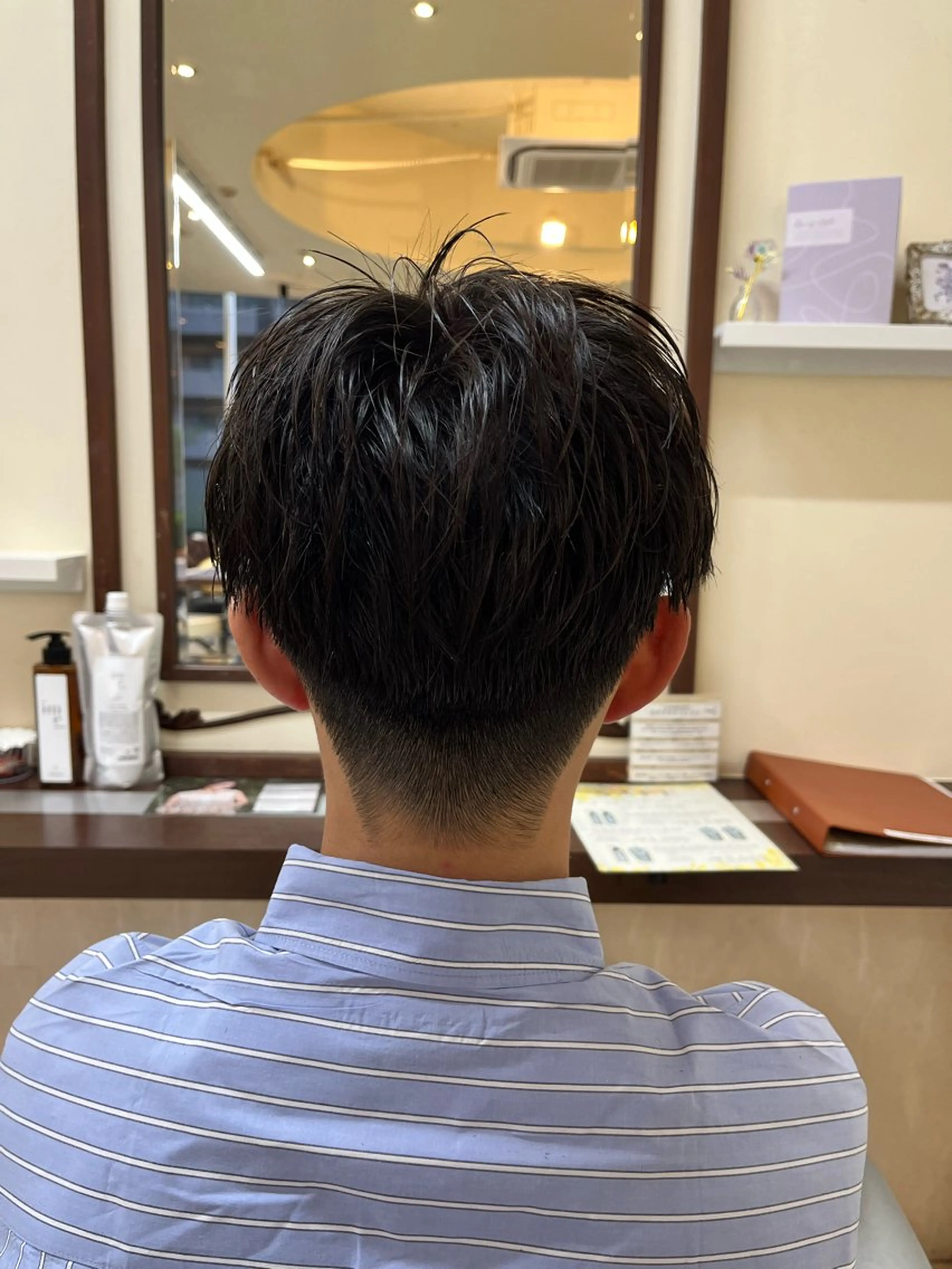 ショート メンズ センターパート 刈り上げ AROH  men's cut&men's perm 船橋店所属・🧊メンズ特化🧊 高木航希のヘアスタイル