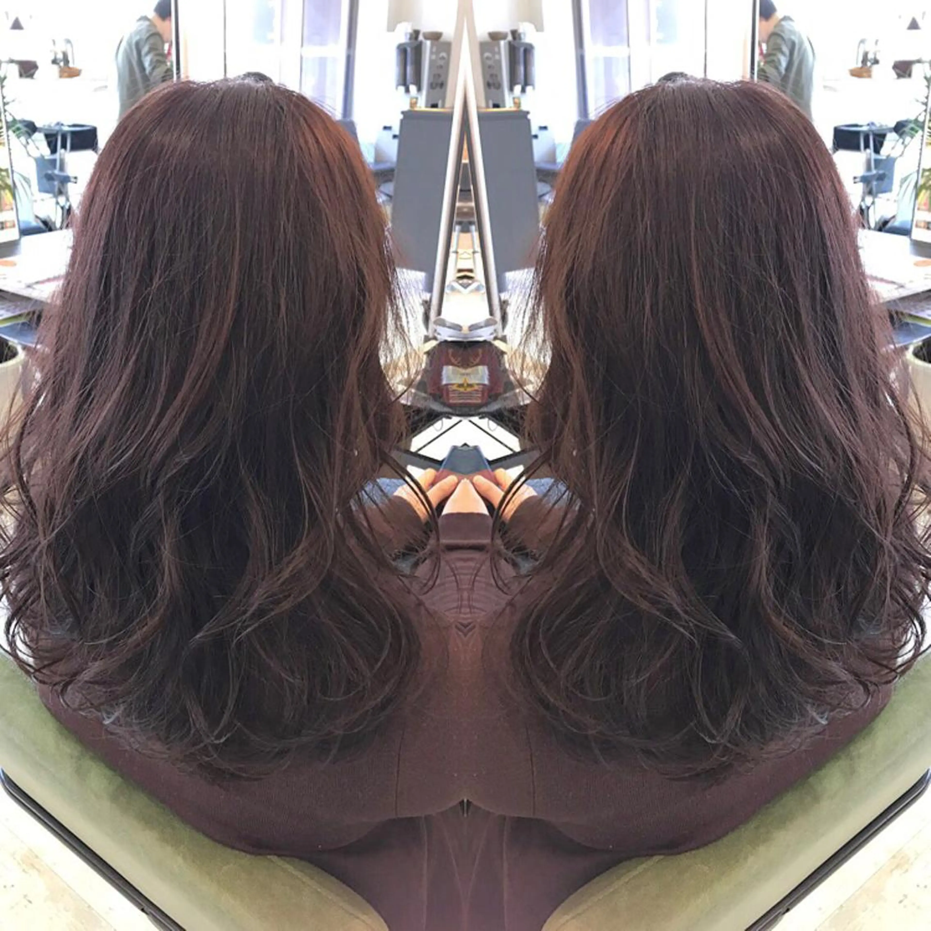 セミロング カラー グレージュ イルミナカラー ラベンダーカラー ラベンダーグレージュ ラベンダーグレー 青木 茂樹⭐️ 透明感カラーのヘアスタイル