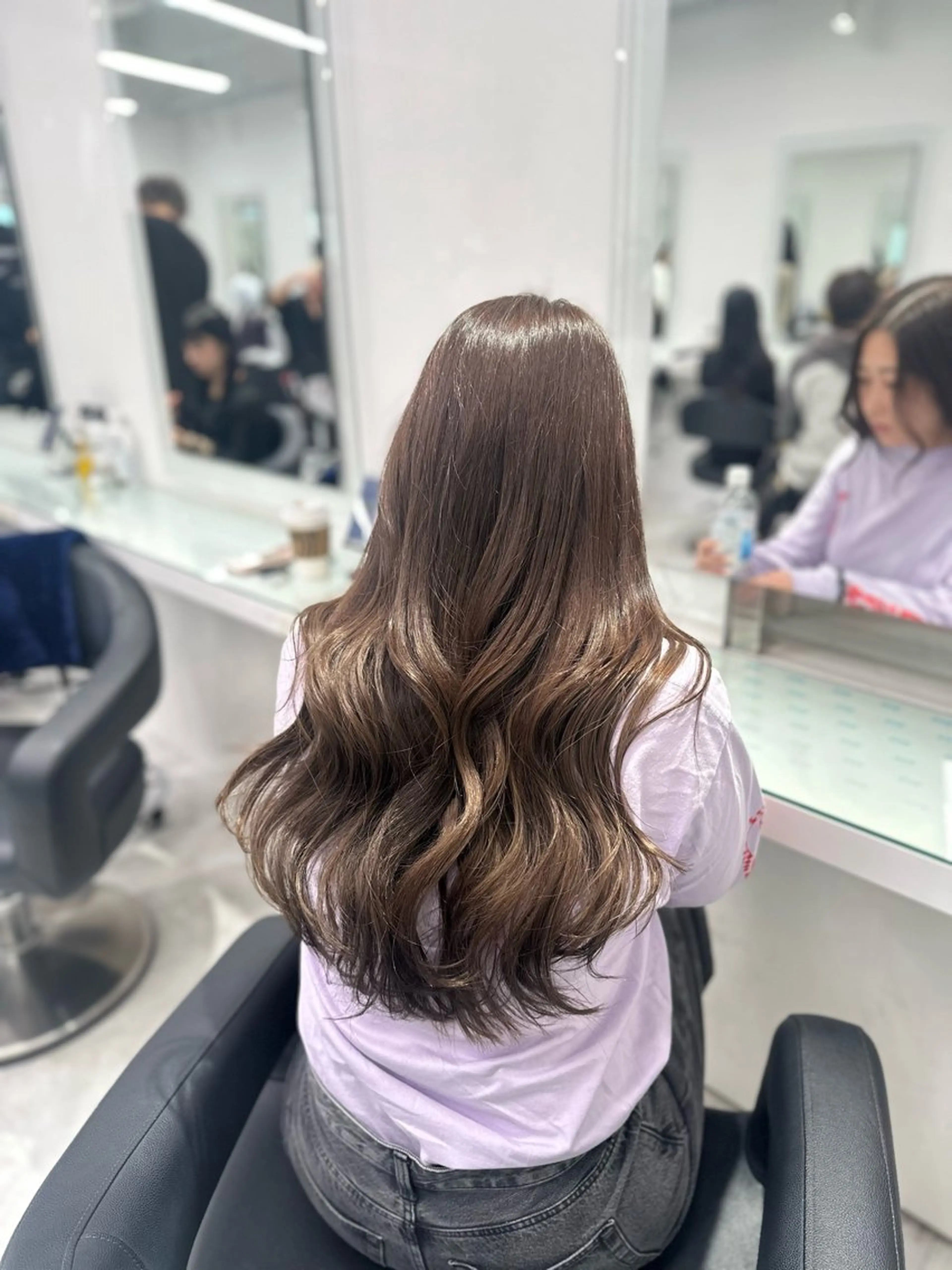 ロング ヘアカラー トリートメント 💖ベージュ💖 MEARIのヘアスタイル