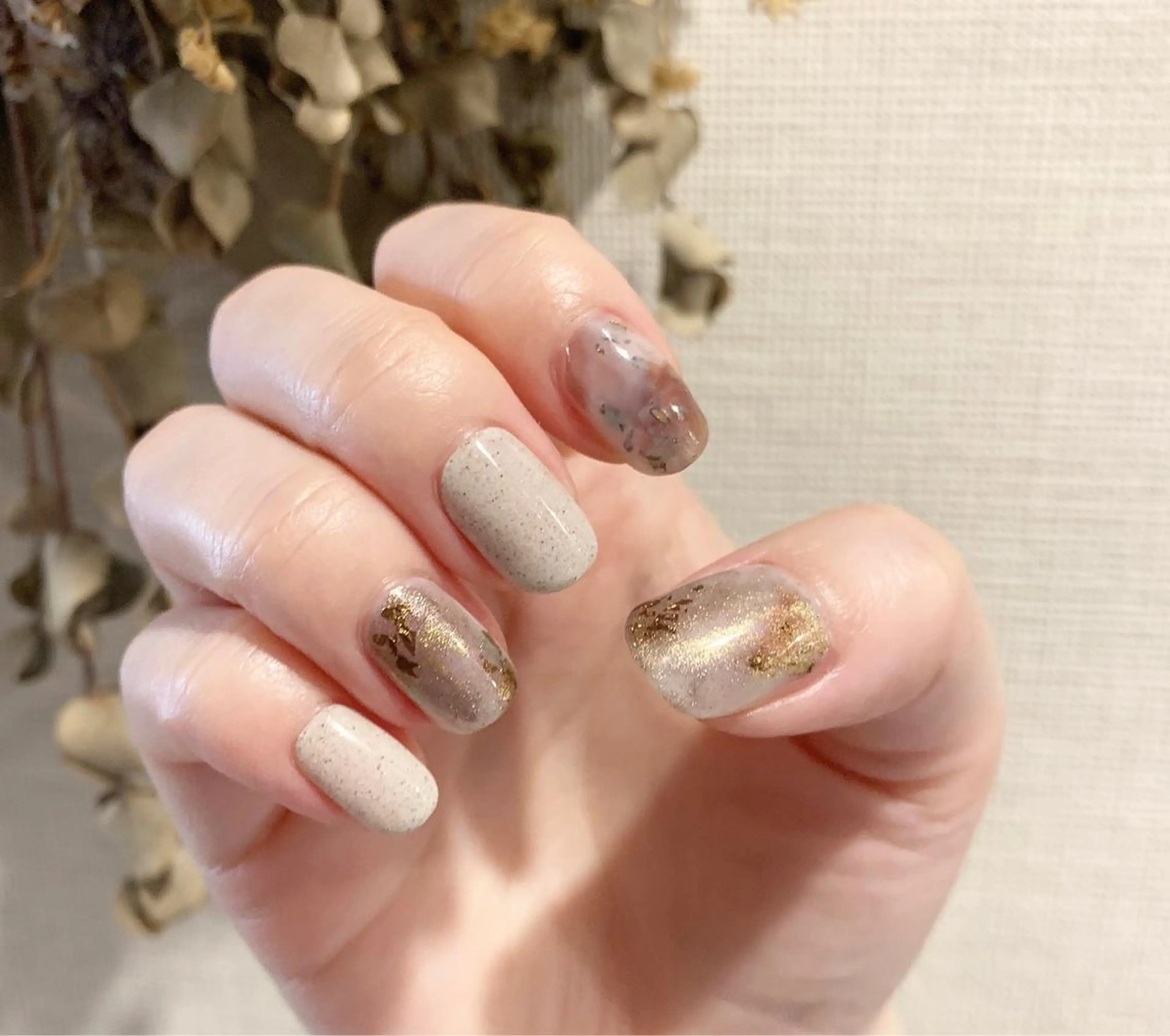ショート ネイル アートネイル ジェルネイル ミラーネイル ハンドネイル ky__.nail所属・k. yukinoのネイルデザイン