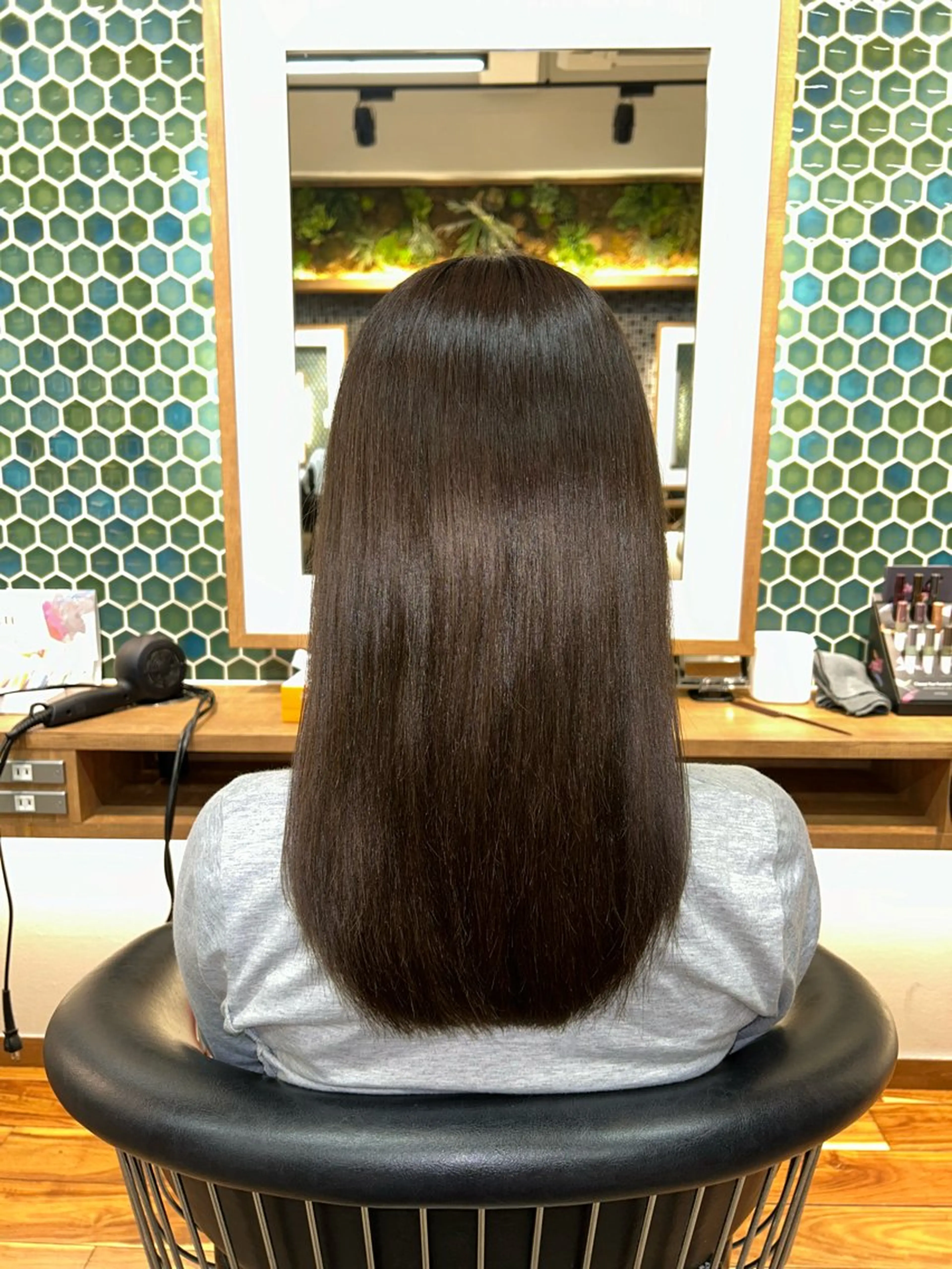 セミロング 縮毛矯正 トリートメント 天神/ハイトーン/艶 カラー/Miharuのヘアスタイル