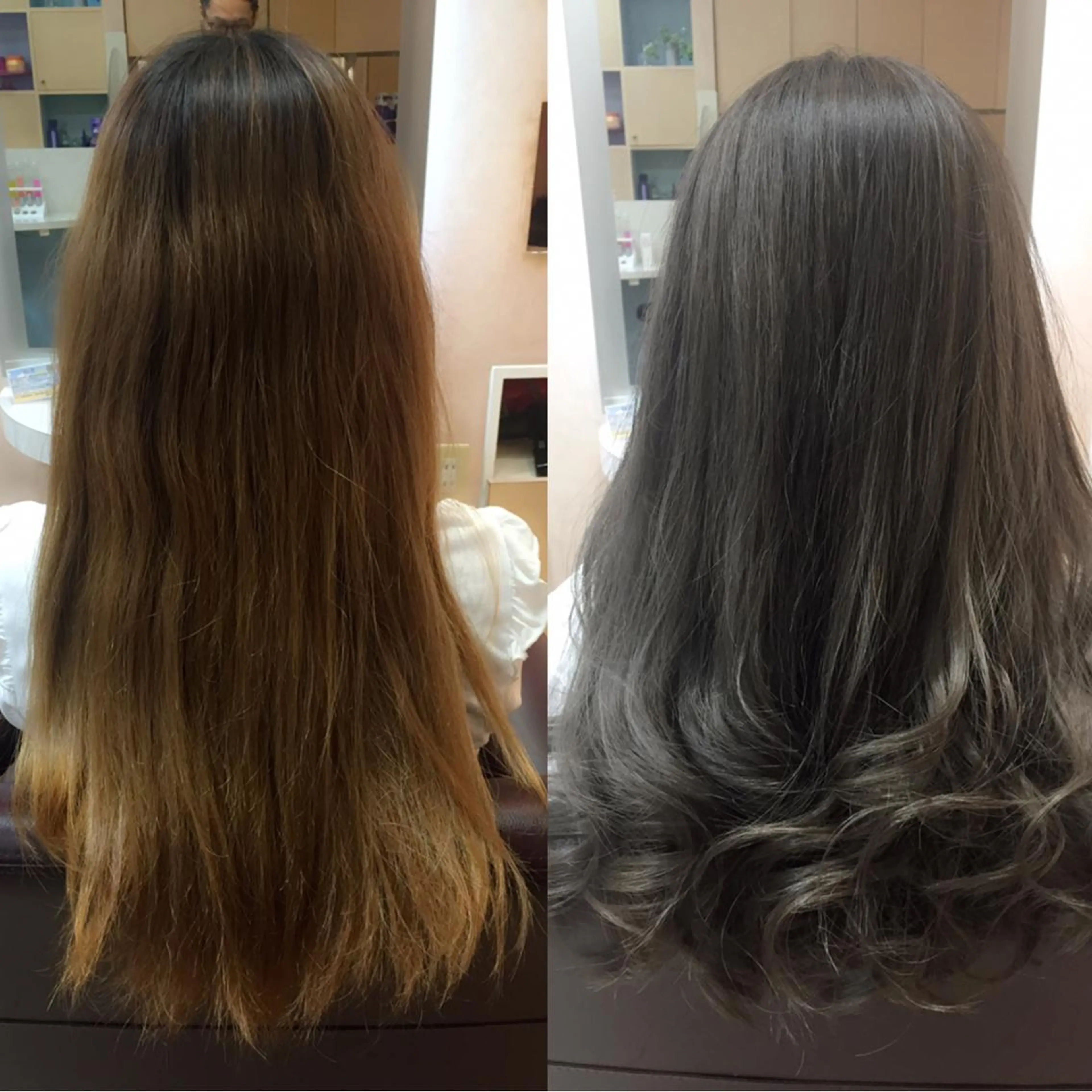 ミディアム セミロング カラー アッシュ ベージュカラー 外国人風カラー 髪質改善×大人可愛い 艶髪🫧ダイトのヘアスタイル