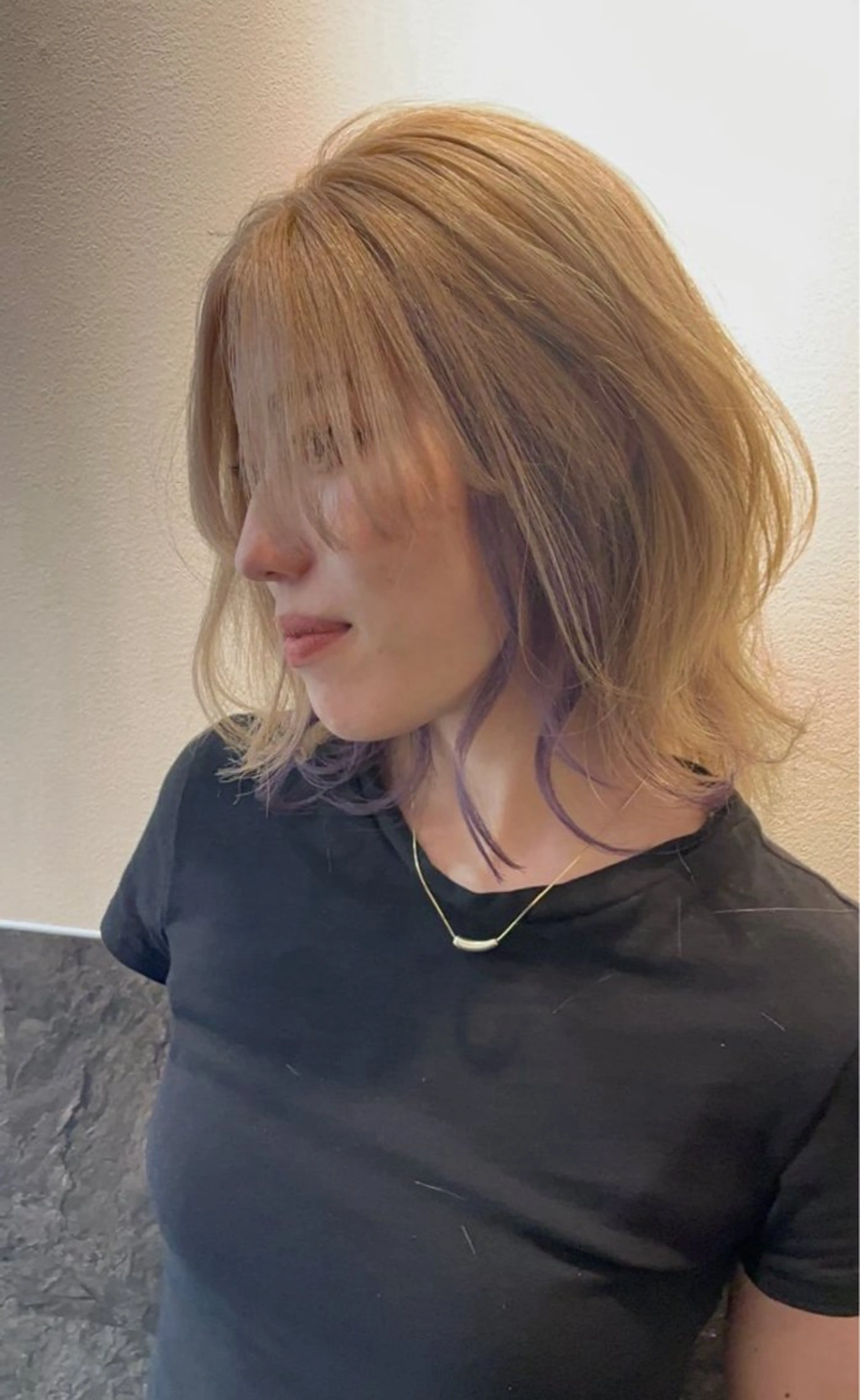 ミディアム カラー dao/ミルクティー /ブラウン/ブロンドのヘアスタイル