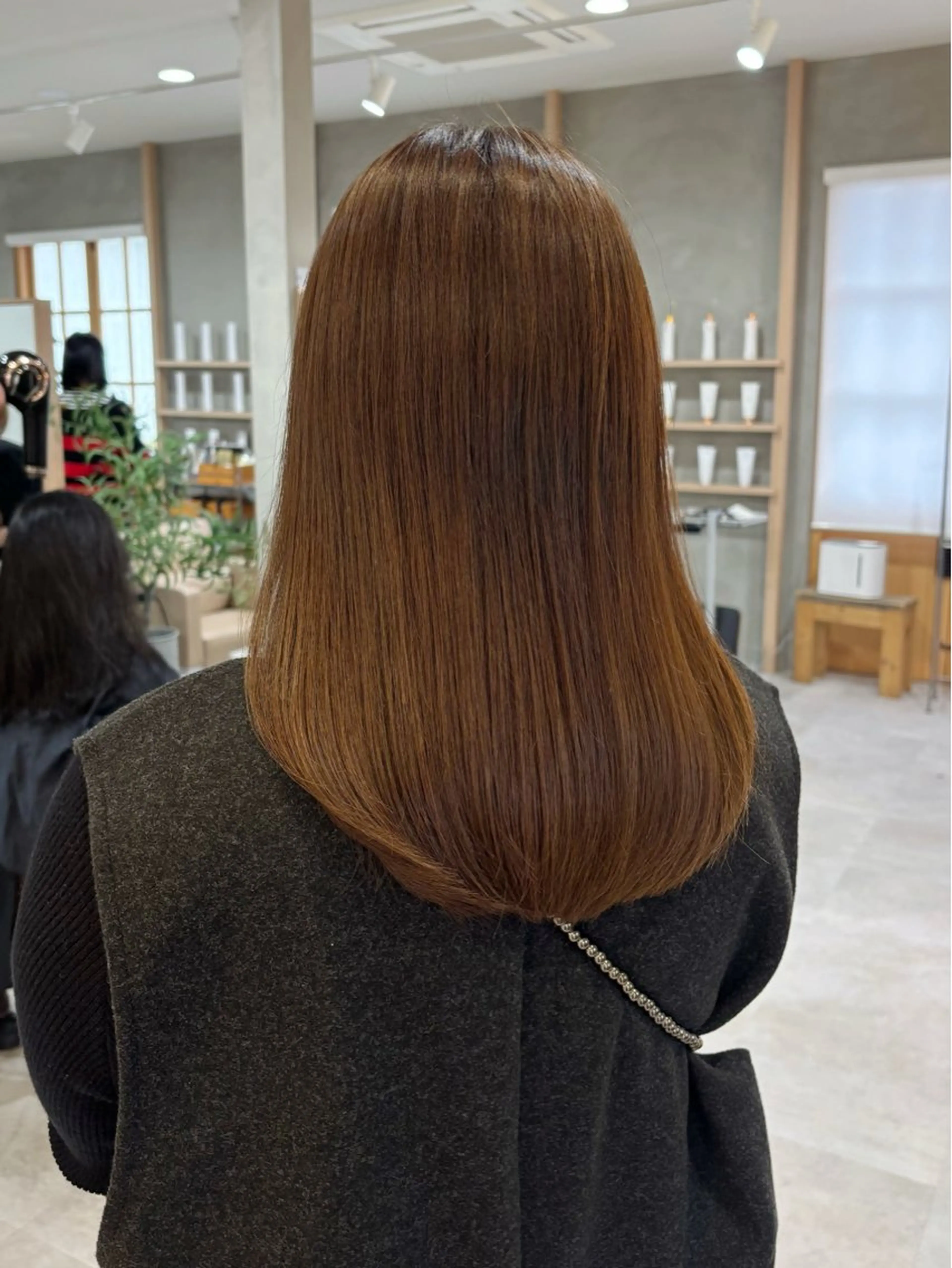 セミロング カット ヘアカラー トリートメント 真弓 理沙/艶カラーのヘアスタイル