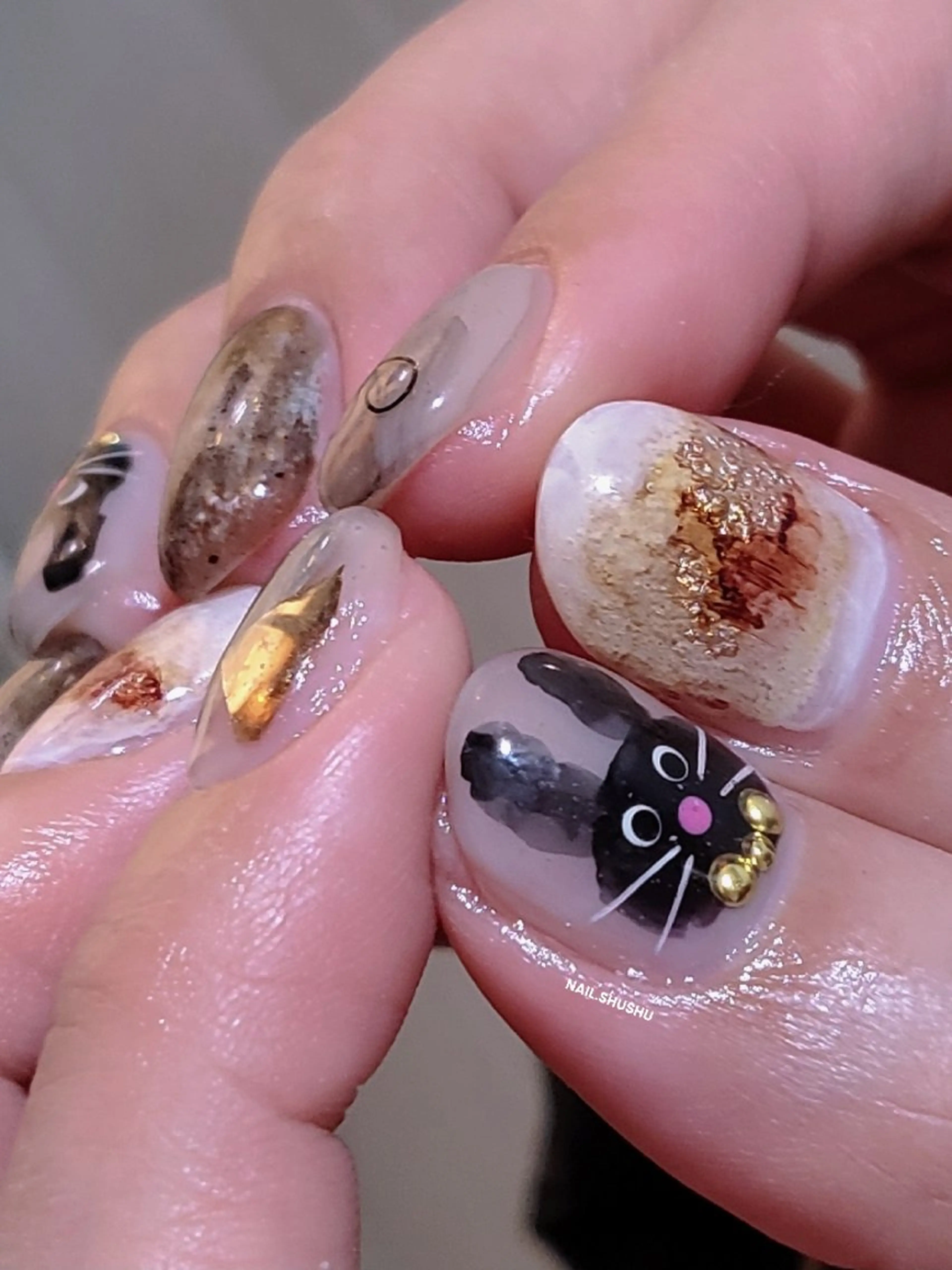 ネイル ハンドネイル 3dパーツ/流行り 👧shushu❤️のネイルデザイン