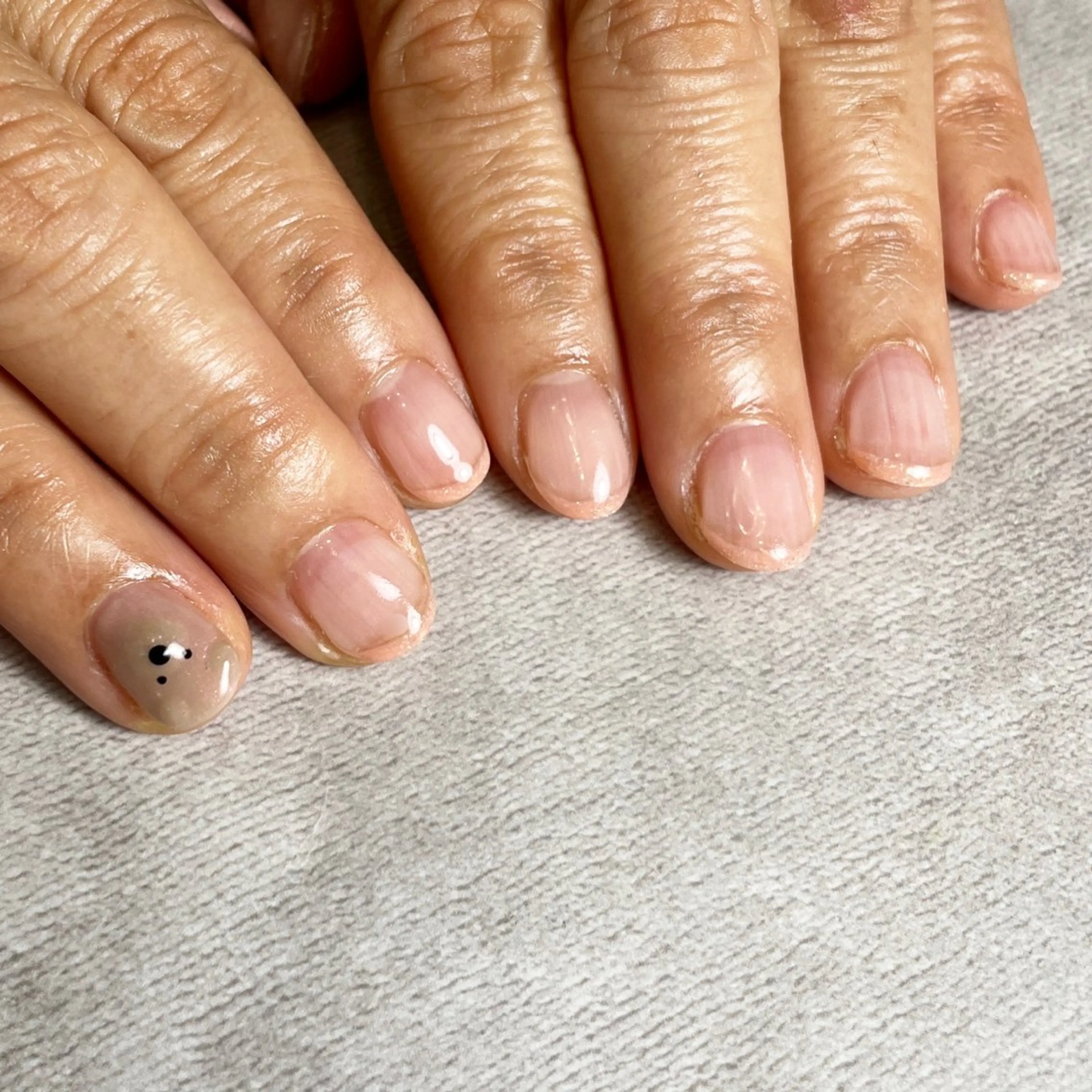 ネイル アートネイル フレンチネイル ラメ(グリッター) ピンク ハンドネイル K Harukaのネイルデザイン