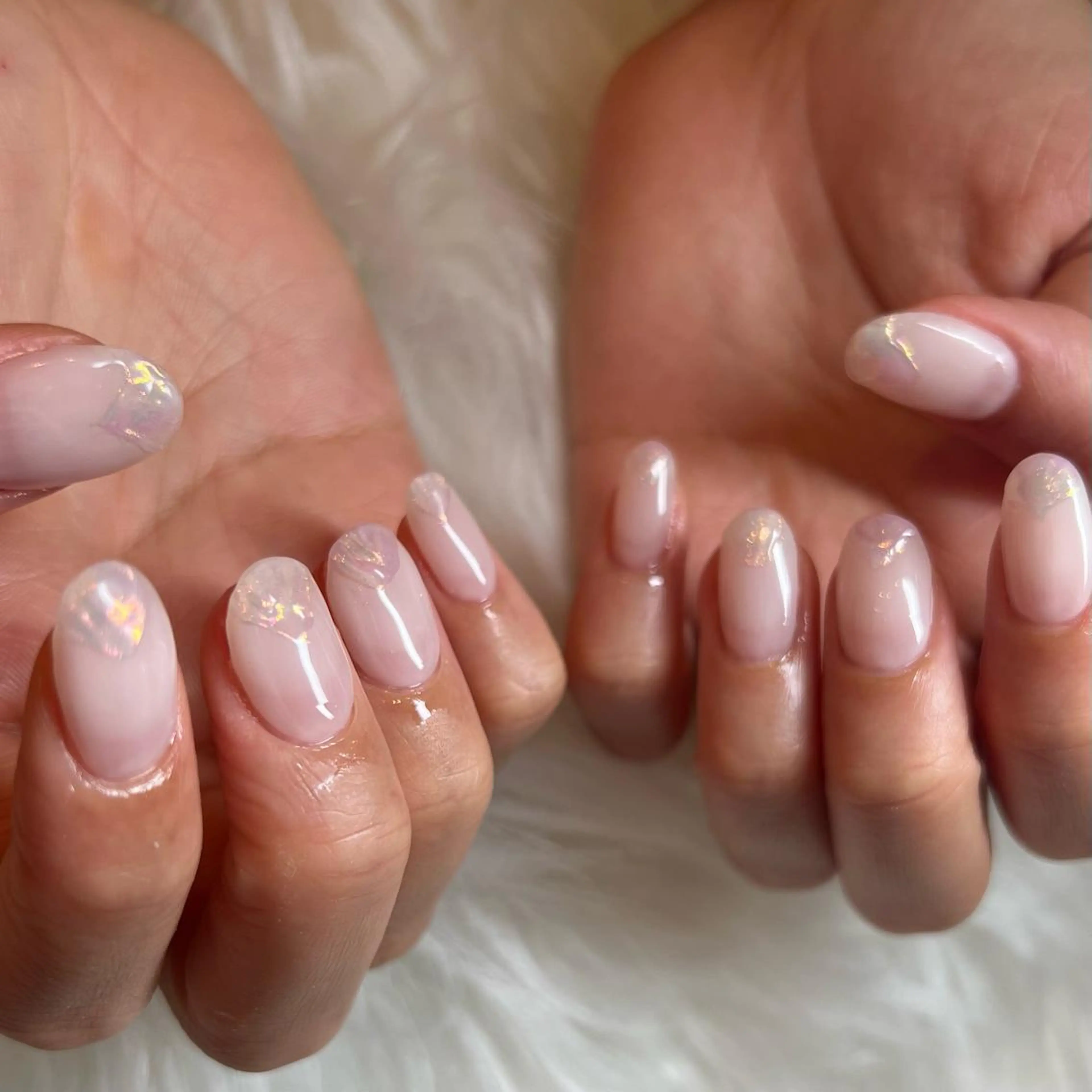 ネイル 氷ネイル・うるうるネイル 藤本 楓のネイルデザイン