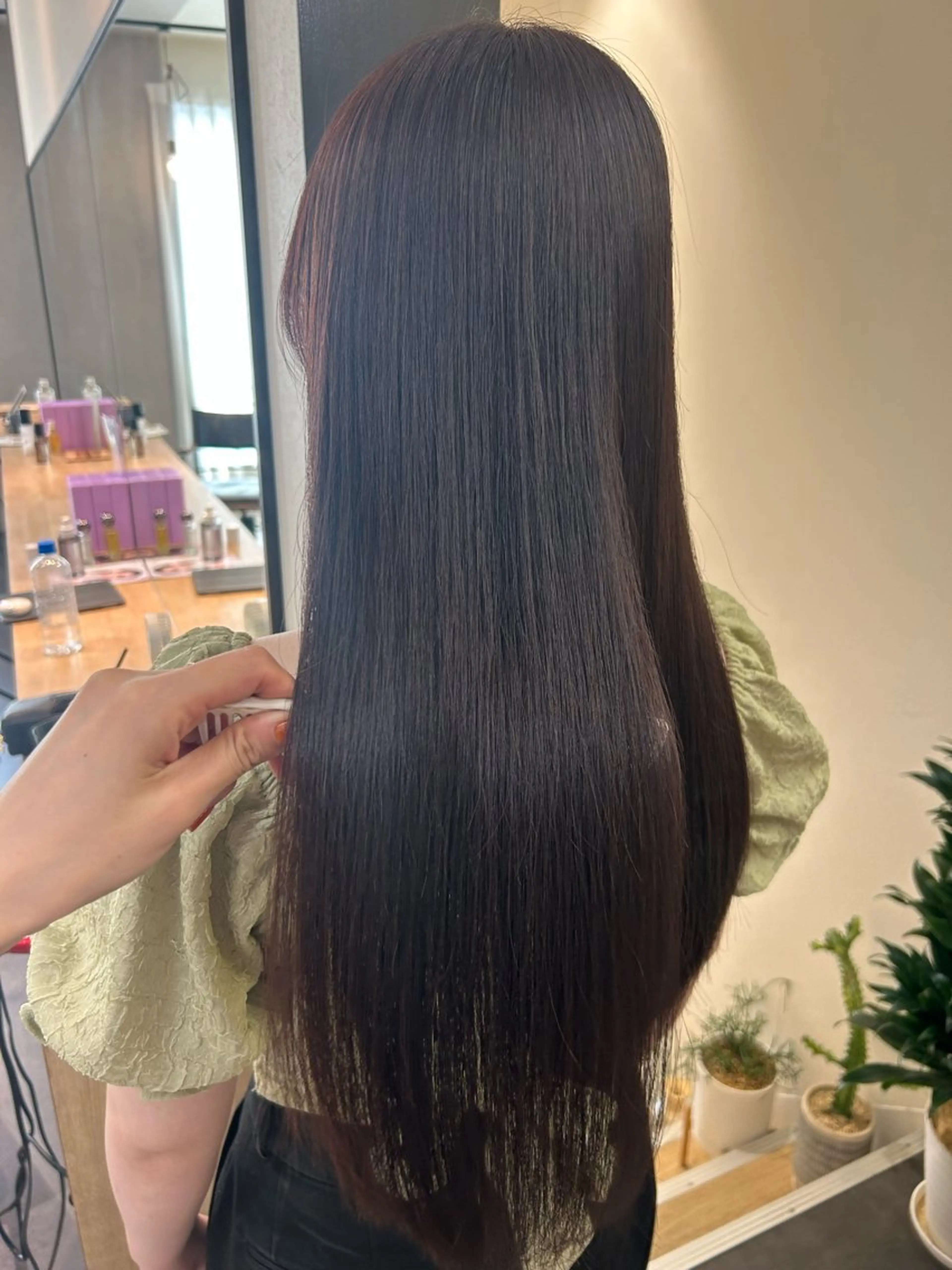 ロング カラー ブラウンカラー ピンクカラー ピンクブラウン カット ヘアカラー トリートメント hub hair レイヤー/透明感のヘアスタイル