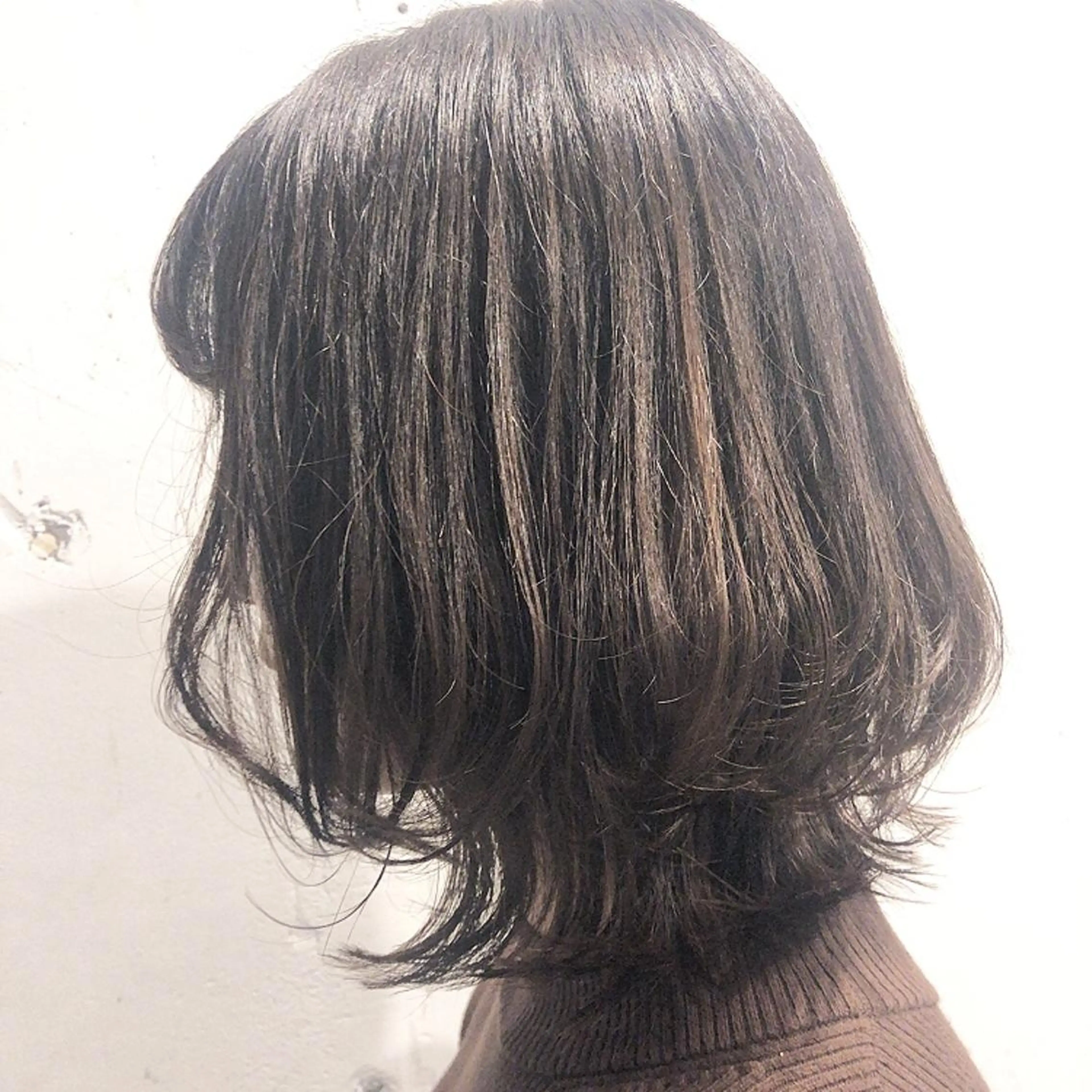 ミディアム カラー グレージュ ボブ ウルフカット 💚 nao💚のヘアスタイル