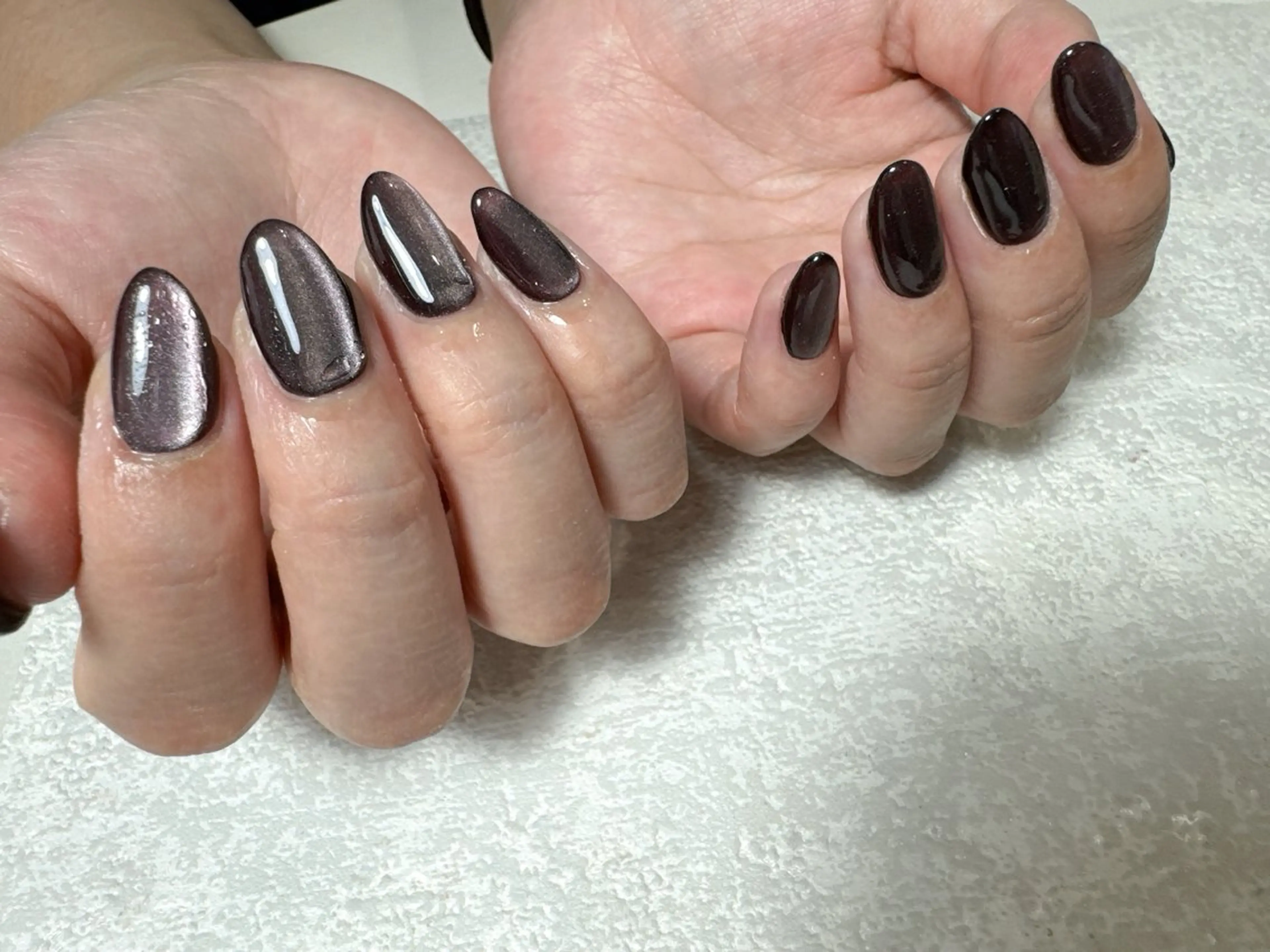 ネイル オーロラネイル フットネイル フレンチネイル ジェルネイル 韓国ネイル kikinail 溝の口のネイルデザイン