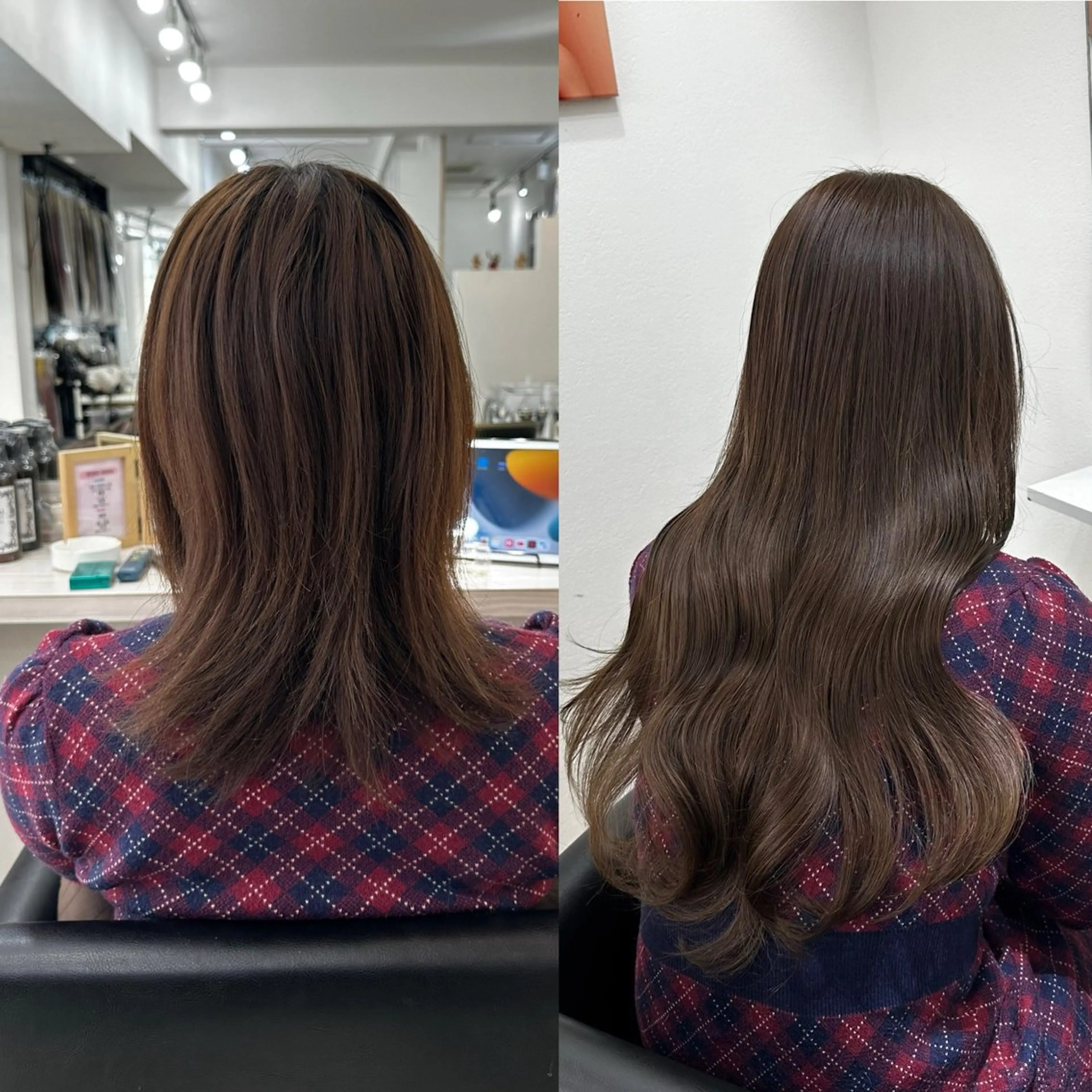 ロング カラー シールエクステ ブラウンカラー デザインカラー くすみブラウン ハイトーンカラー SEDEAL所属・ハイトーン/エクステ 韓国風/y2kカイラのヘアスタイル