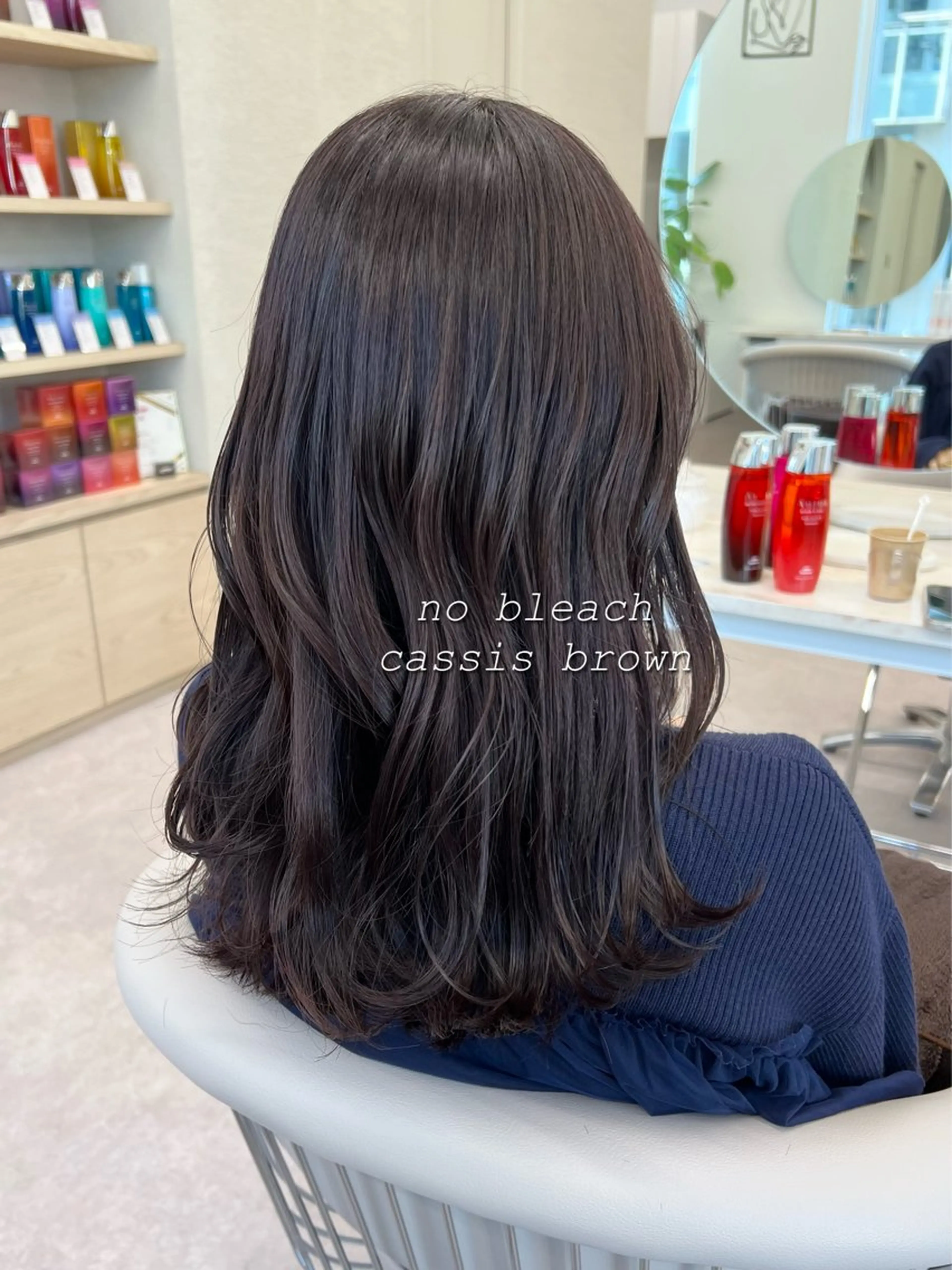 セミロング カラー 美髪矯正/髪質改善/ 艶髪🤍伊藤梨紗のヘアスタイル