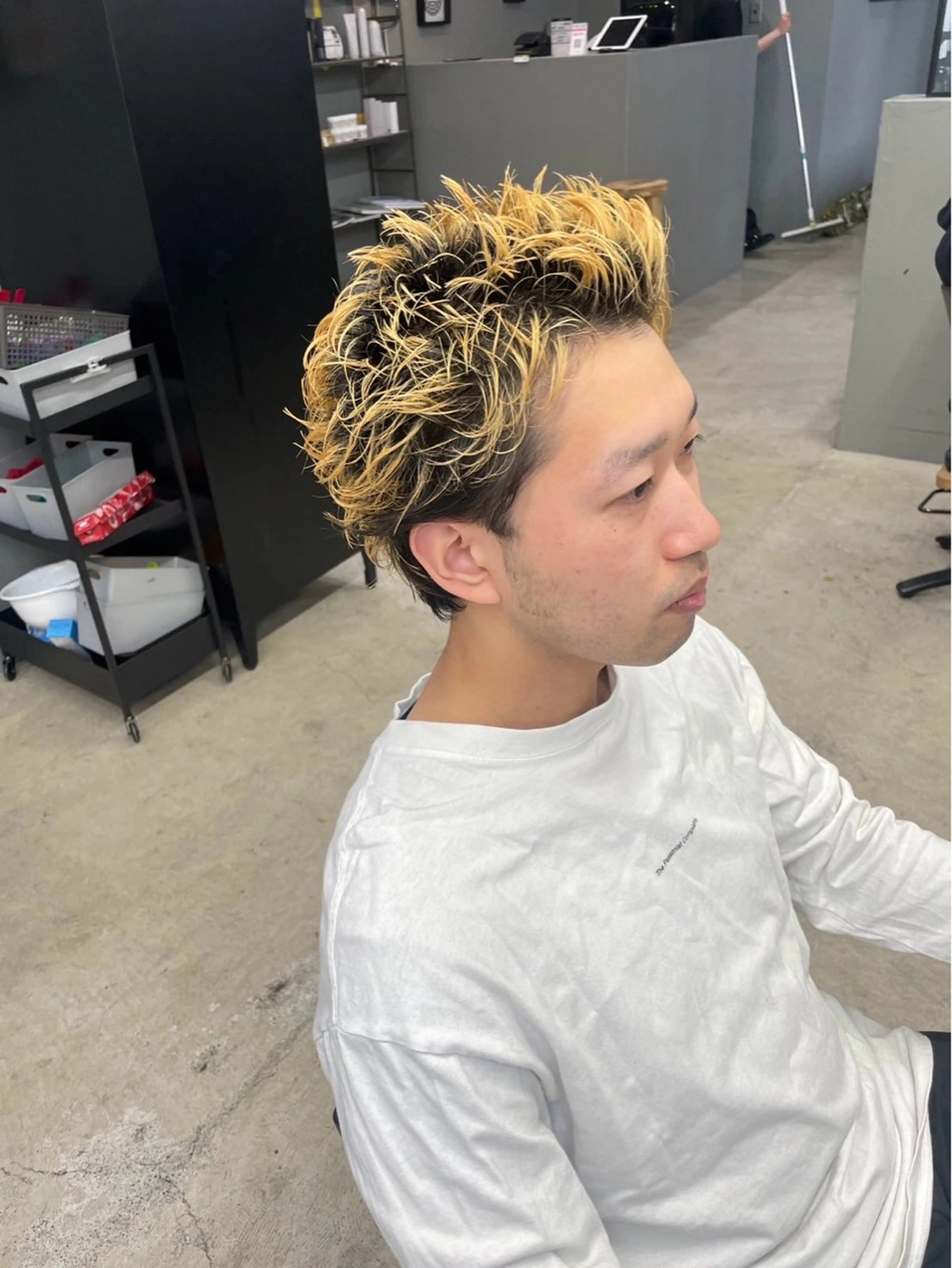 ショート パーマ メンズ カット パーマ メンズ専門サロン wokeのヘアスタイル