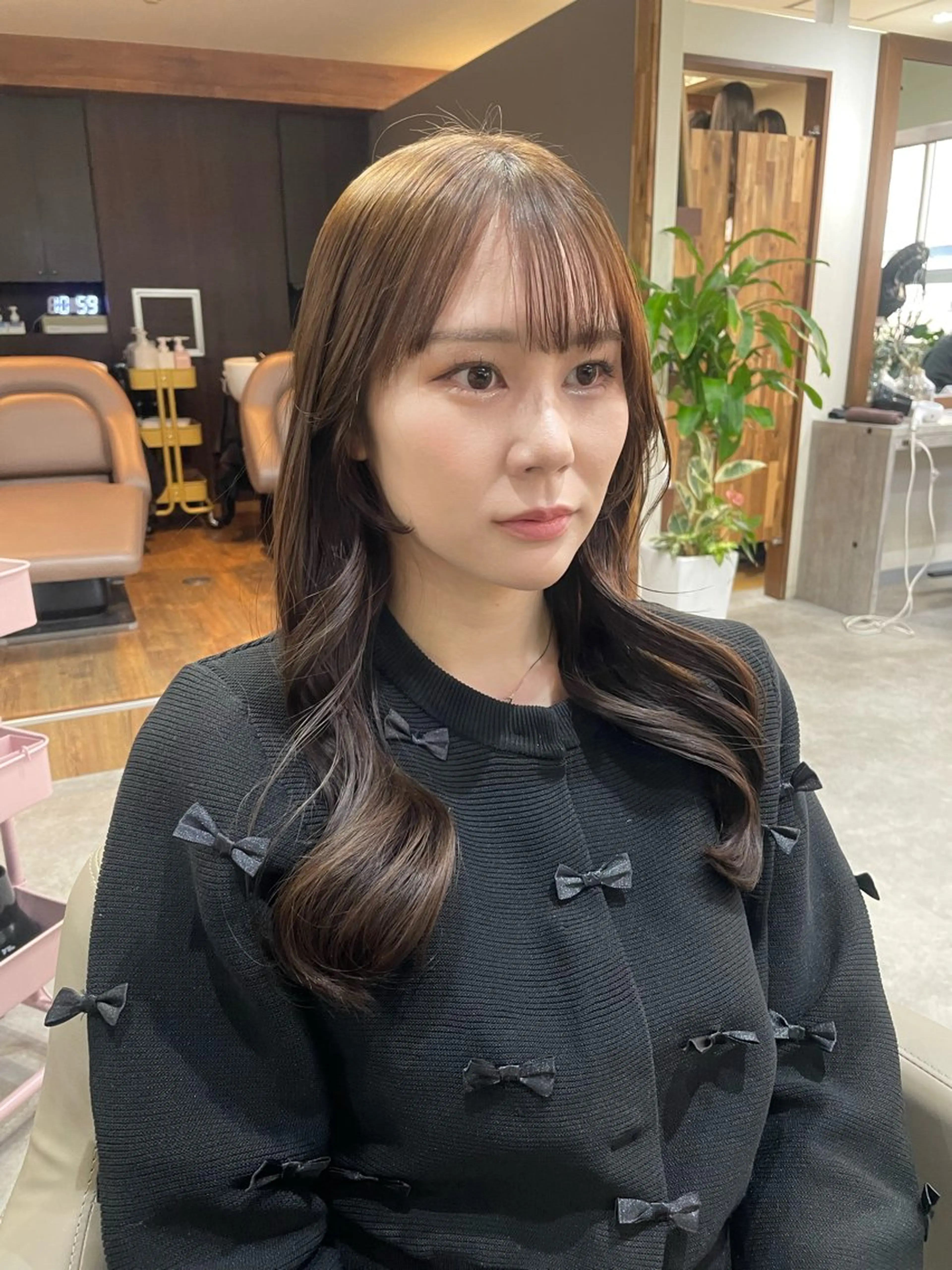 ロング ヨシンモリ 韓国風ヘア オルチャンヘア ヘアセット 韓国風パーマ/ヘア セット/店長みづきのヘアスタイル