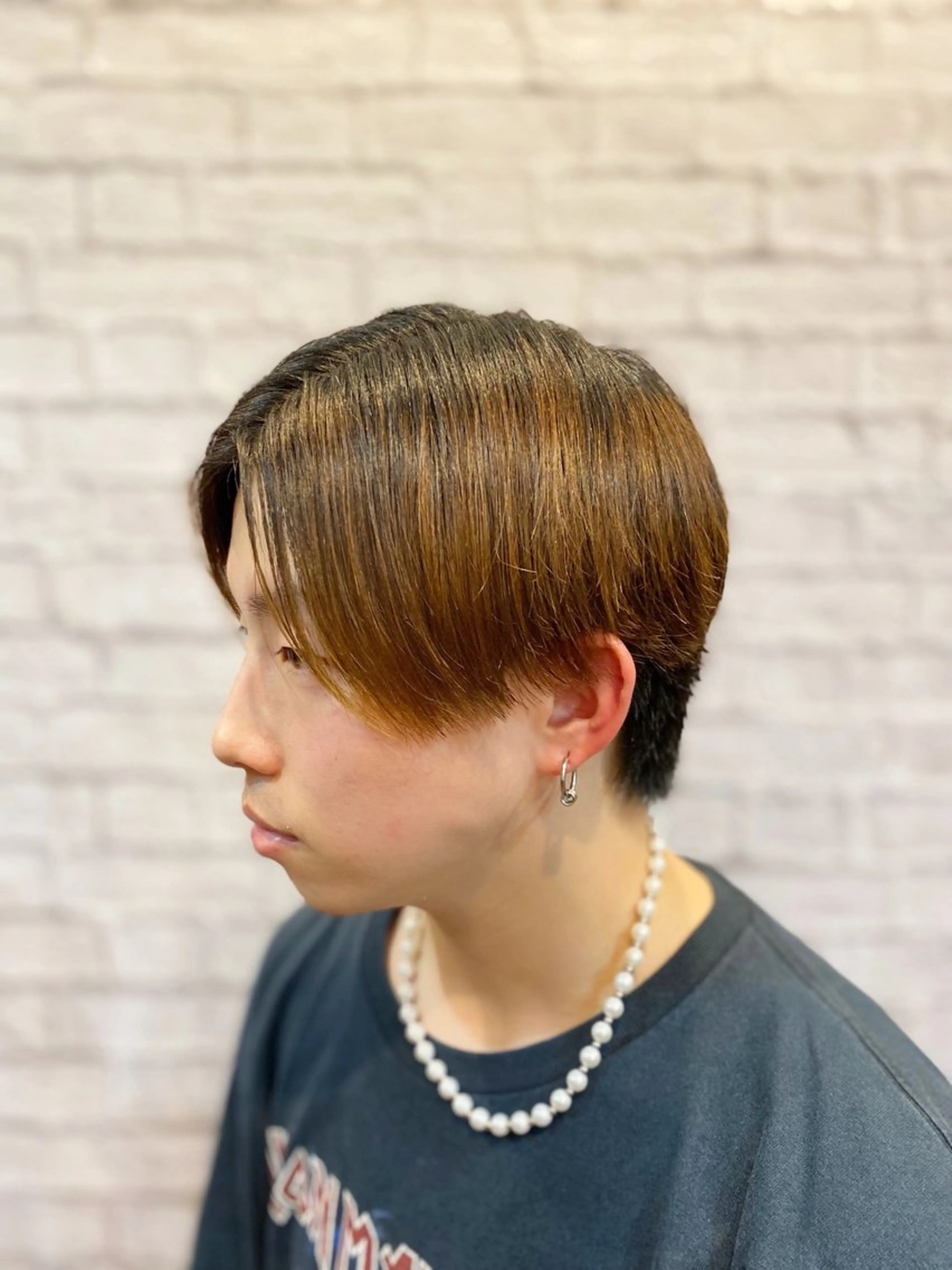 ミディアム カラー パーマ ヘアアレンジ メンズ カット ヘアセット メンズカット/パーマ 山崎航平💈のヘアスタイル