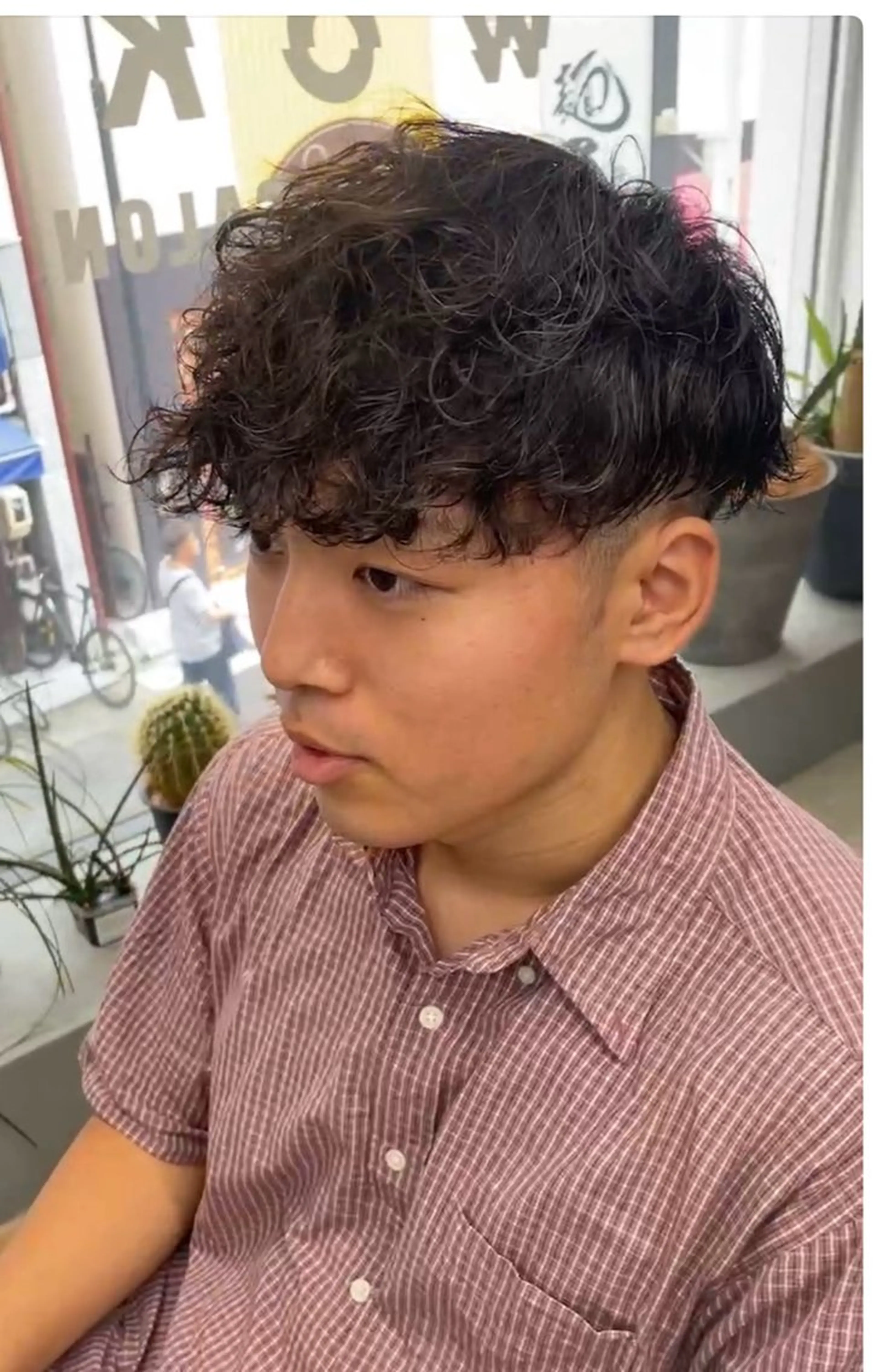 ショート パーマ メンズ カット パーマ メンズ専門サロン wokeのヘアスタイル