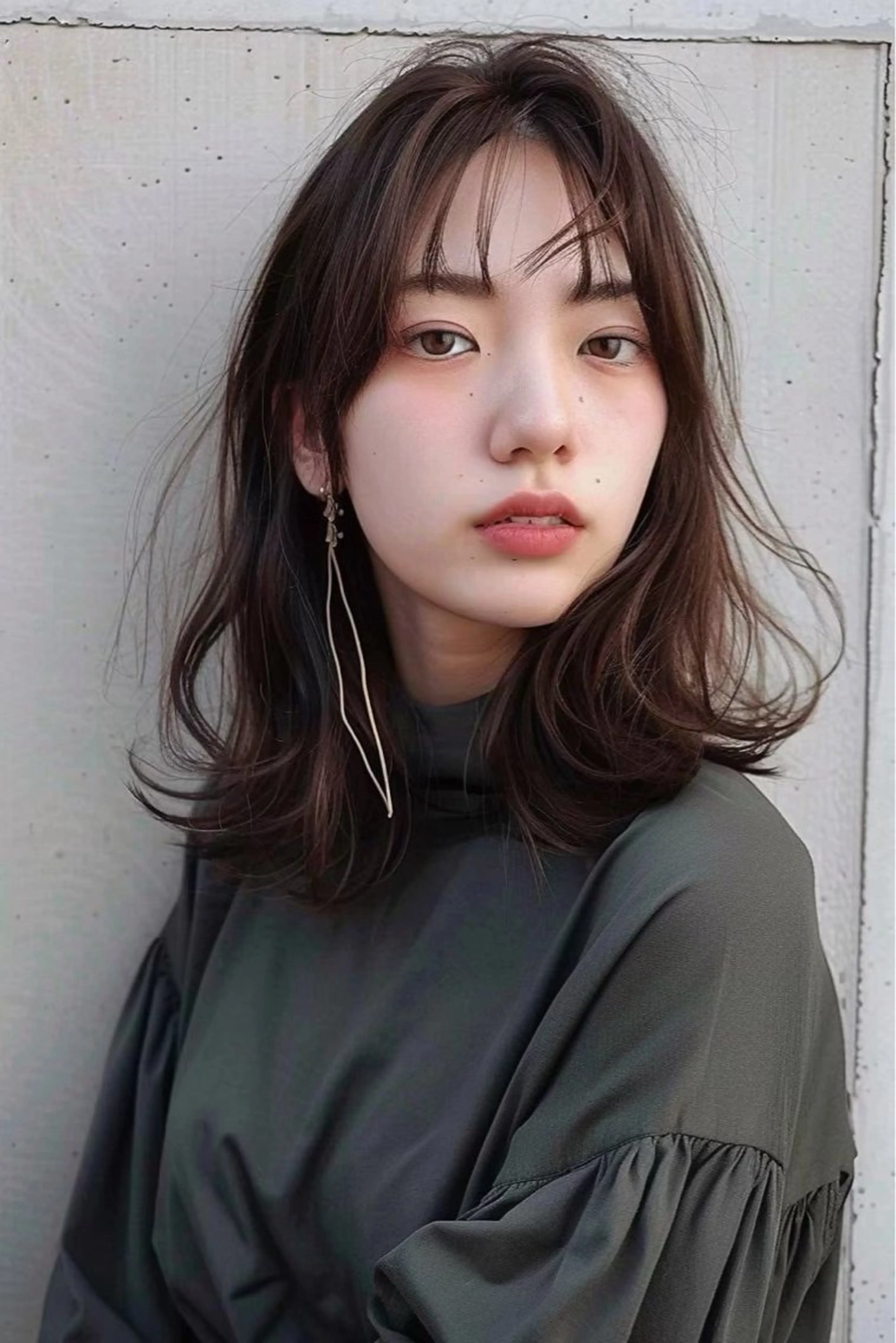 セミロング カット ヘアカラー トリートメント 最新ケアカラー 髪質改善YUTOのヘアスタイル