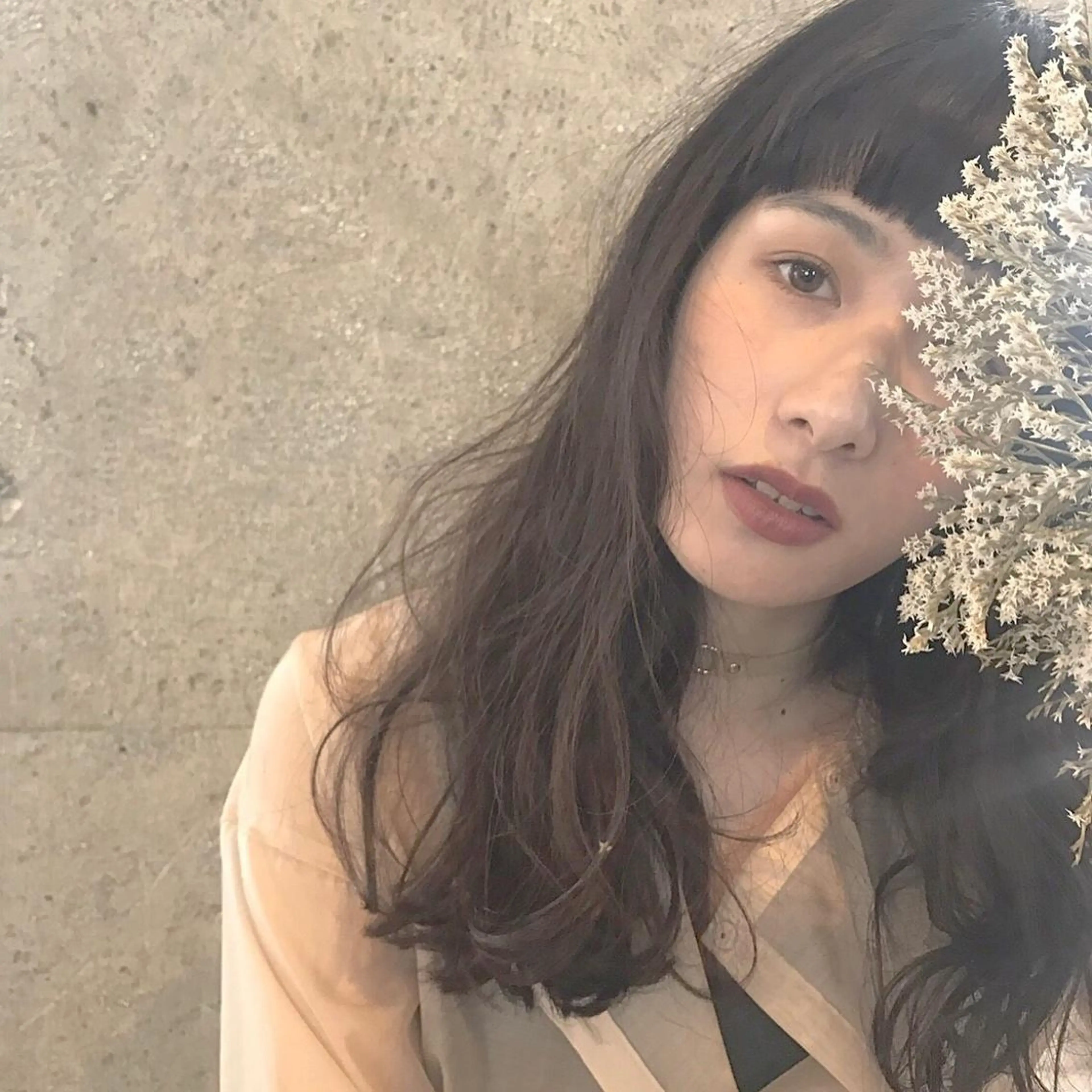 ロング ボブ ハイライト 髪質改善 縮毛矯正 トリートメント akari ♡のヘアスタイル