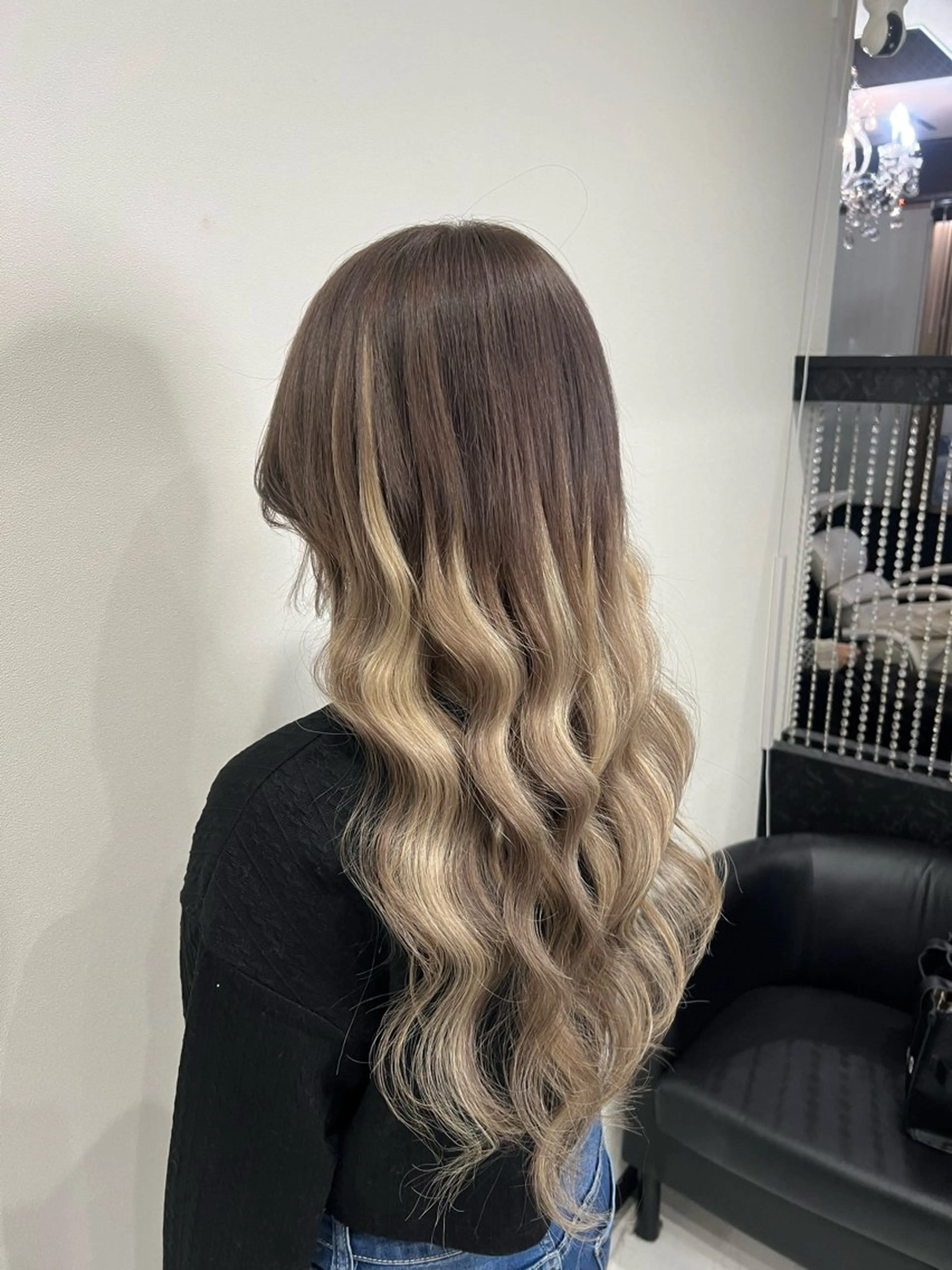 ロング カラー プルエクステ グラデーションカラー ハイライトカラー エクステ ハイライト ヘアカラー トリートメント エクステ YUDU🍊 germe/ジェルムのヘアスタイル