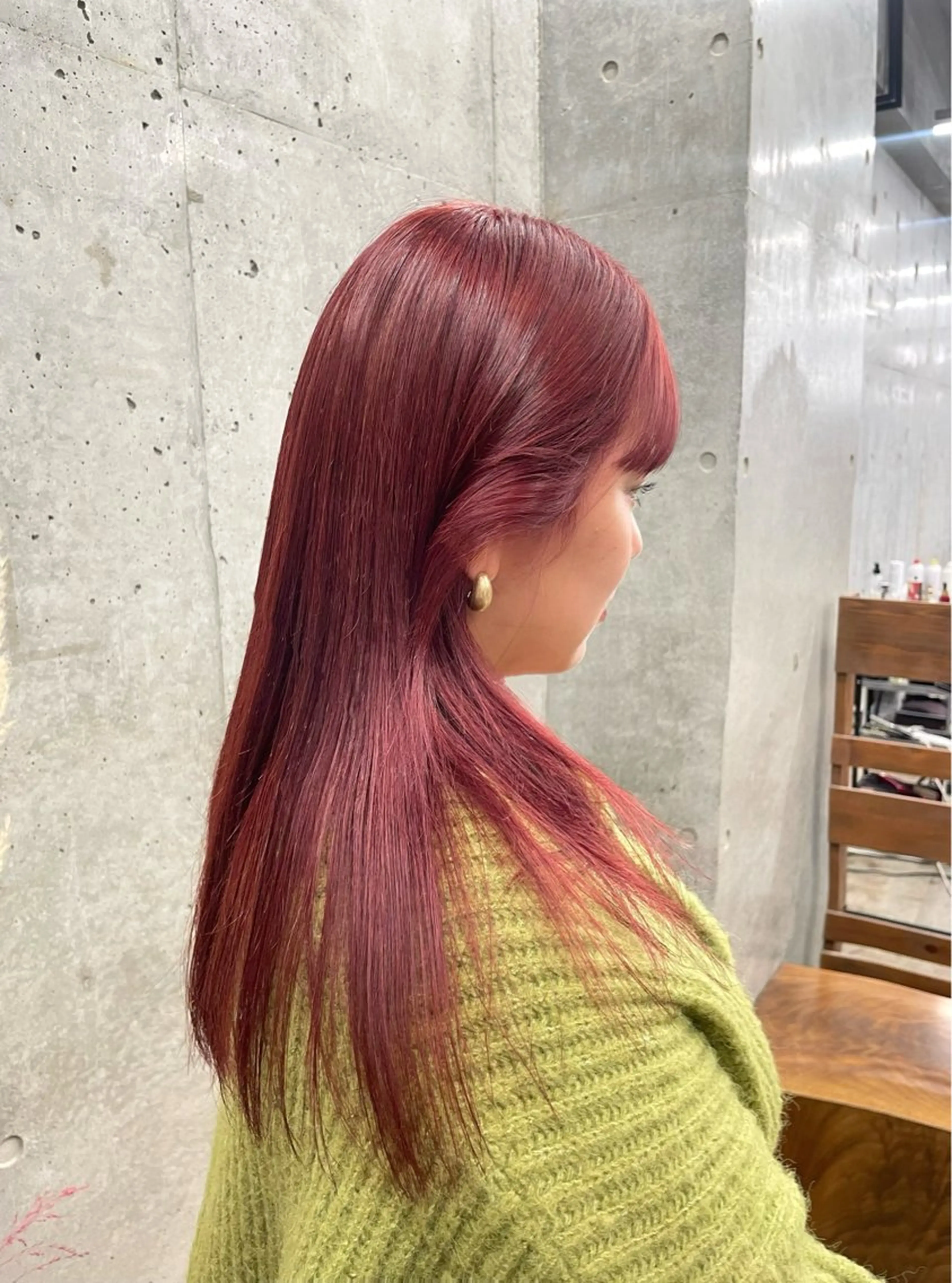 カラー ブリーチ ピンクカラー ayaka/暖色 /ニュアンスボブのヘアスタイル