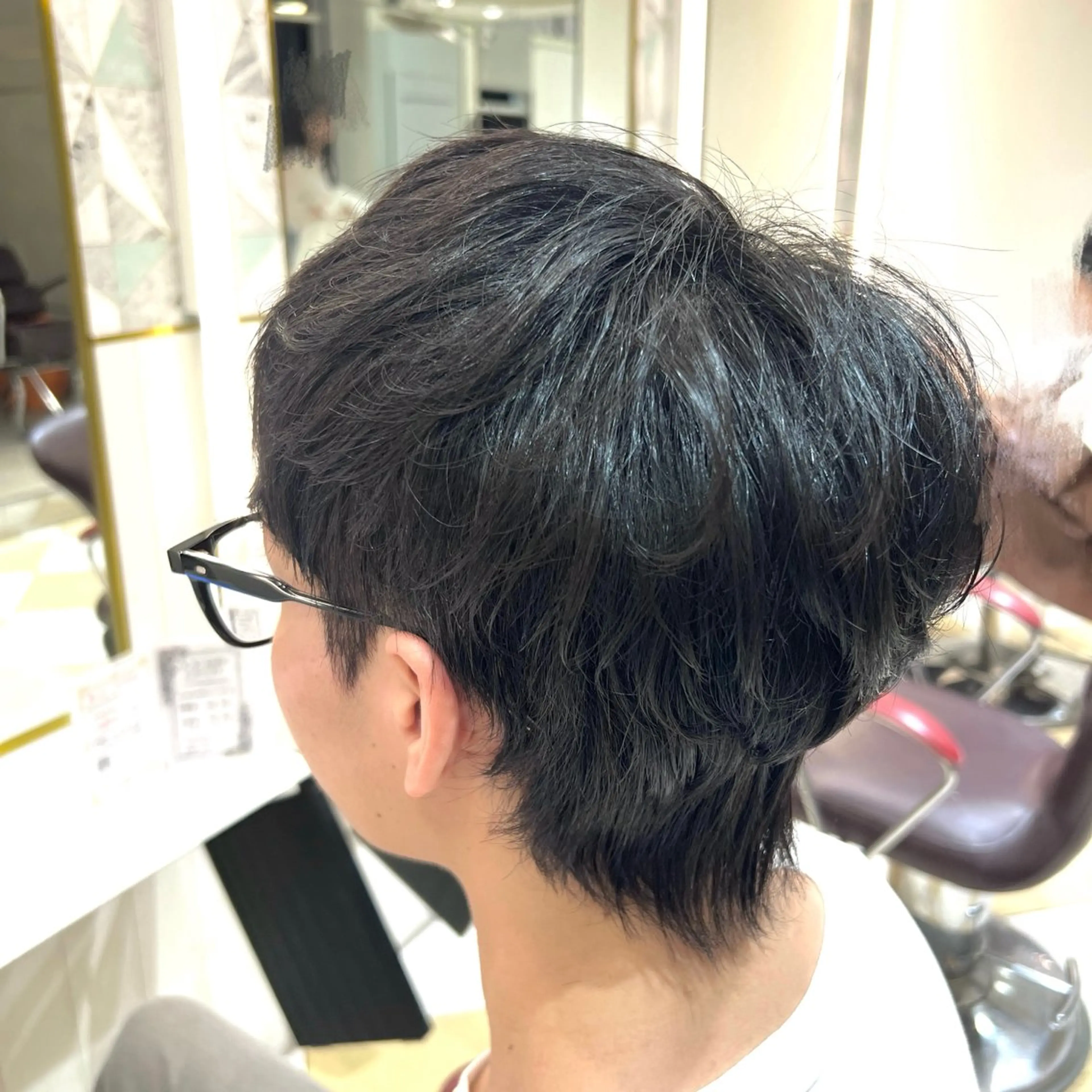 メンズ カット パーマ トリートメント 李 文のヘアスタイル