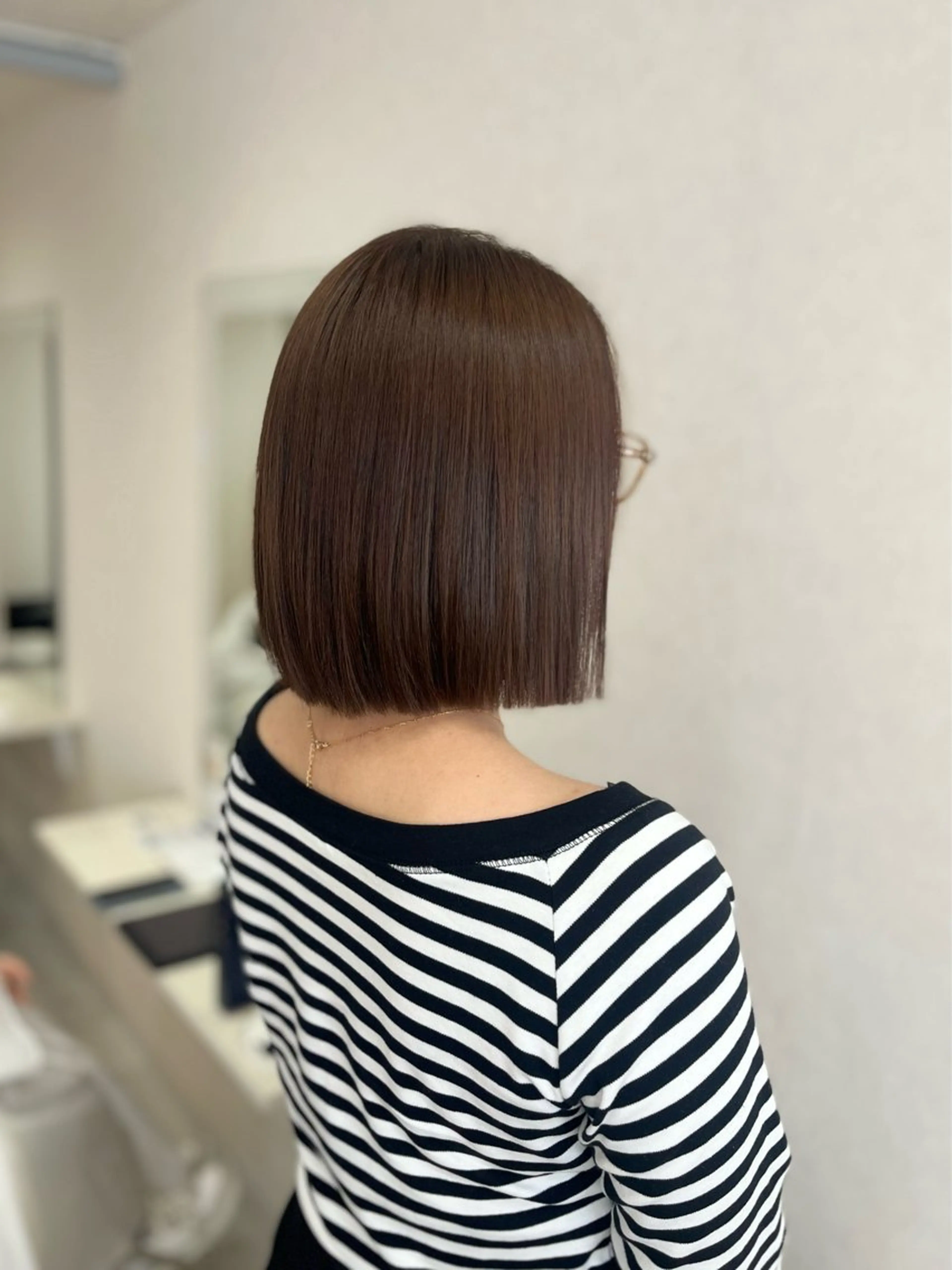 ショート 切りっぱなしボブ ボブ 縮毛矯正 shall所属・🌷Honoka/ 🫧モデル様募集中のヘアスタイル